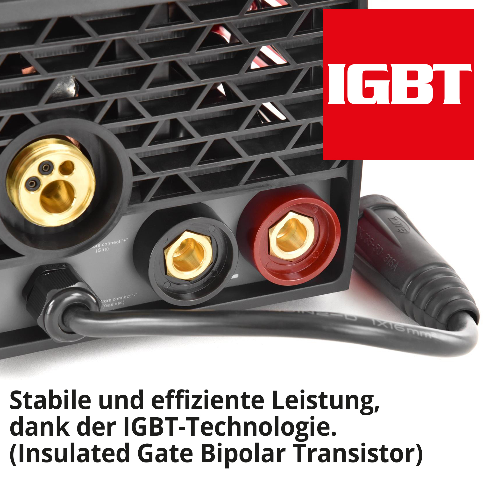 HECHT 1830 MIG MAG Schweißgerät mit stabiler und effizienter Leistung, dank der IGBT-Technologie