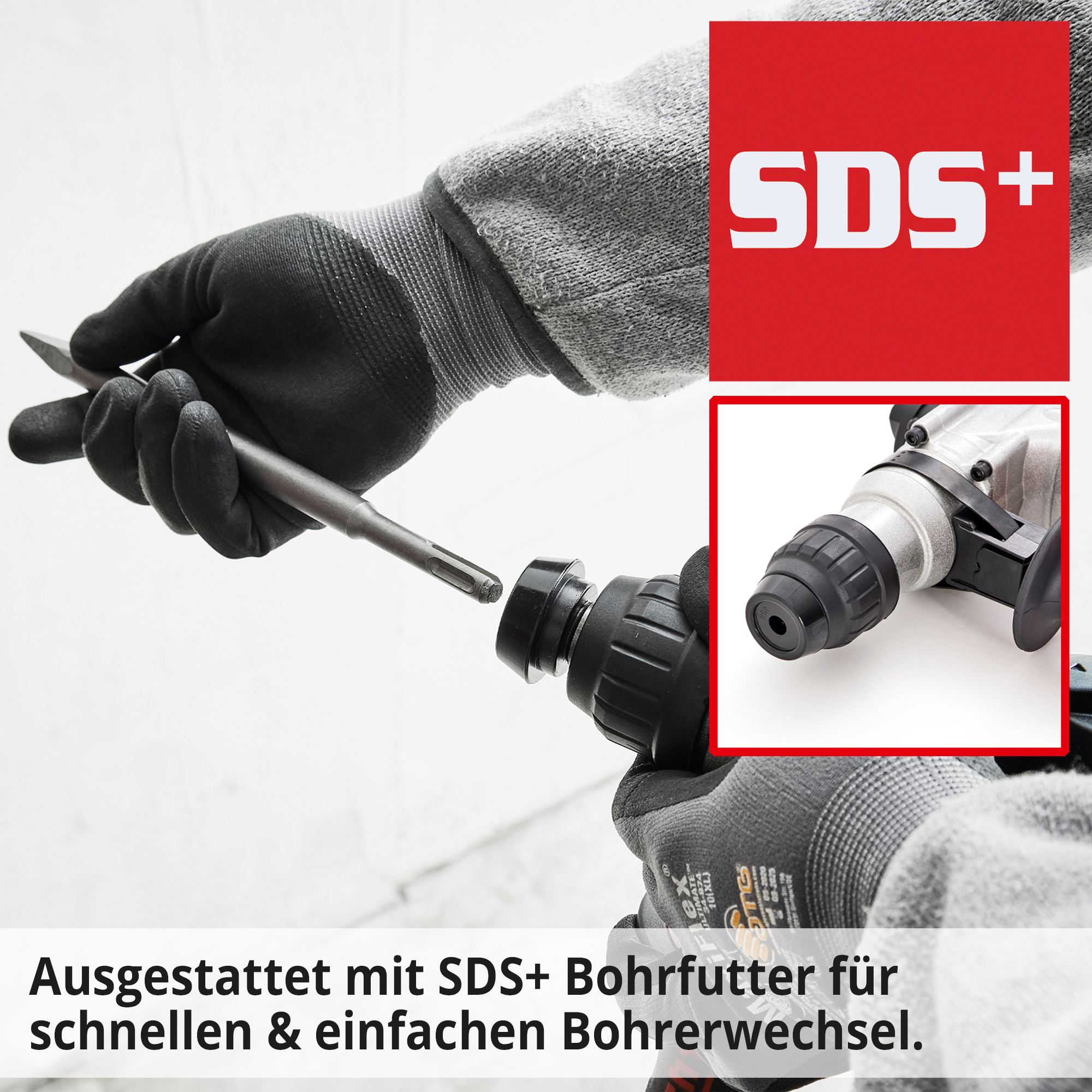 HECHT 1028 Bohrhammer; Ausgestattet mit SDS+ Bohrfutter