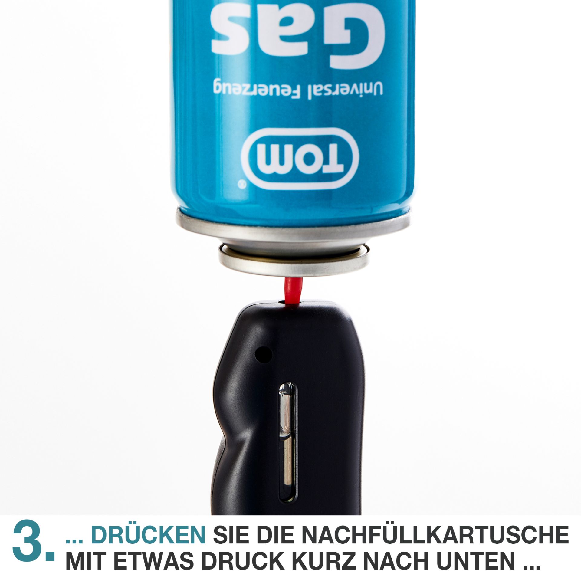 TOM LG-300 Feuerzeug Gas; durch drücken nachfüllen