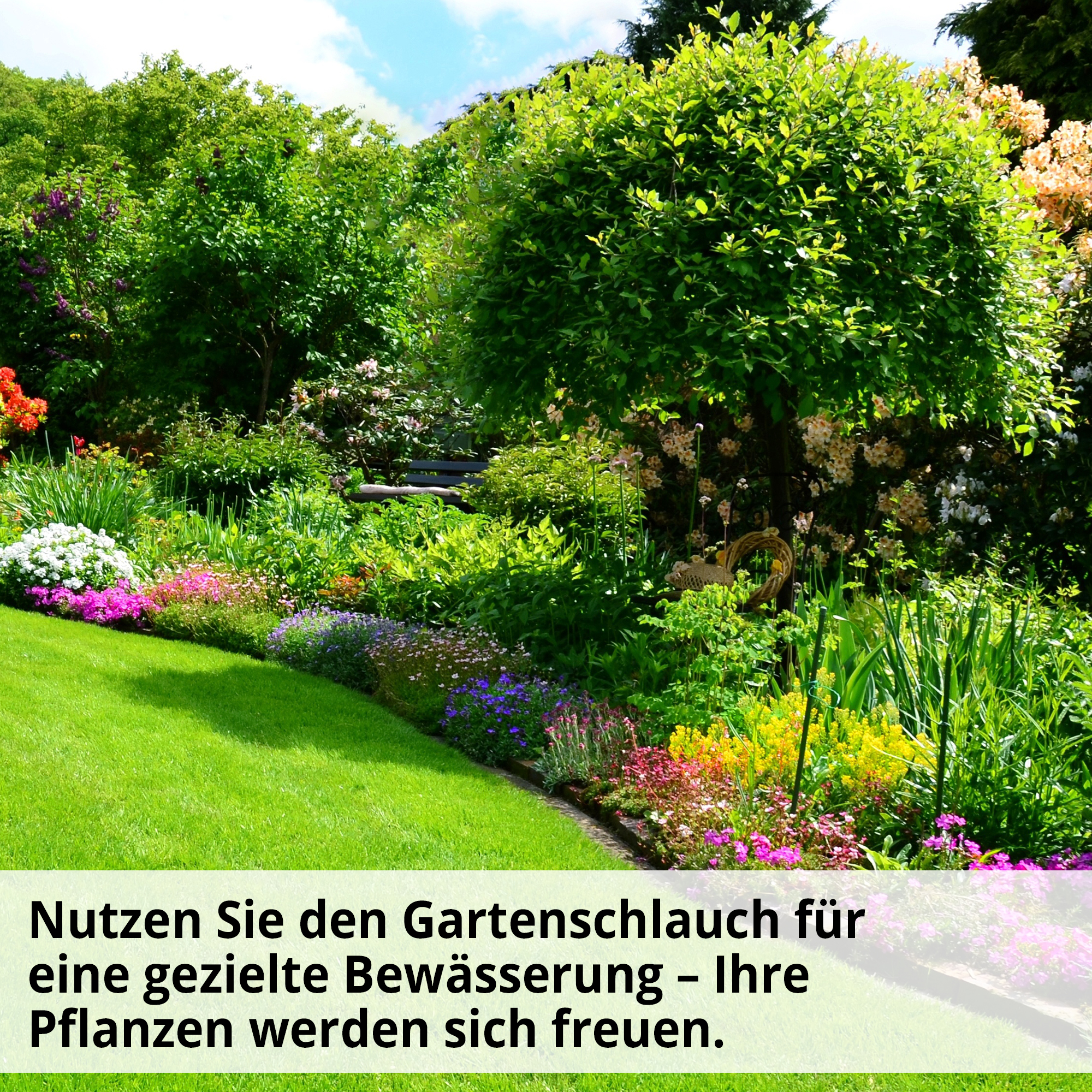 Hecht 1230 Aqua Gartenschlauch; Nutzen Sie den Gartenschlauch für eine gezielte Bewässerung - ihre Pflanzen werden sich freuen