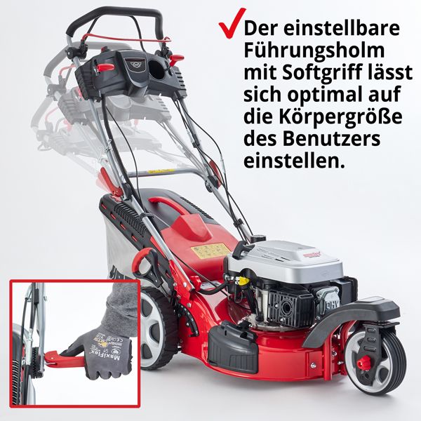 HECHT 3-Rad Benzin Rasenmäher »5483 SWE« Benzin Rasenmäher mit einstellbarem Griff