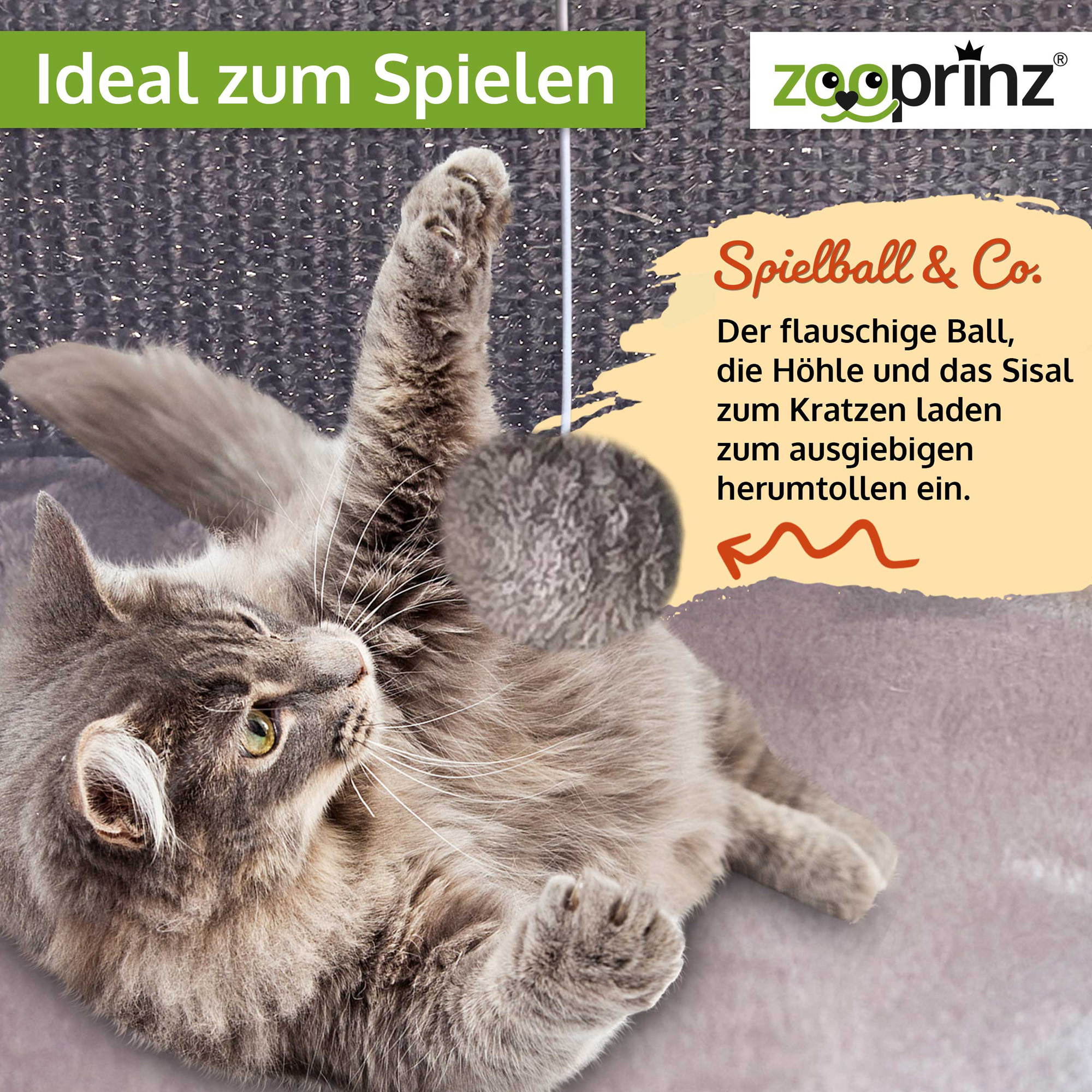 45667-galeriebild_3 Katzenhaus Sisal; Ideal zum Spielen mit Spielball