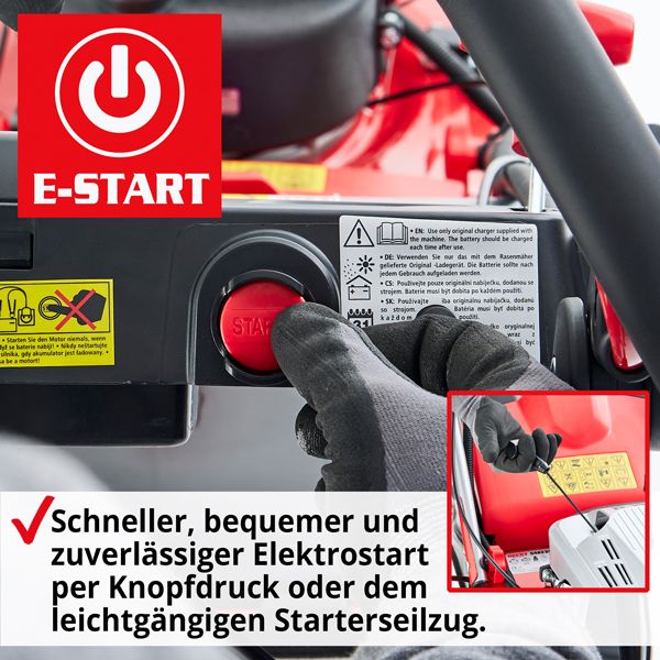 HECHT 3-Rad Benzin Rasenmäher »5483 SWE« Benzin Rasenmäher mit E-Start