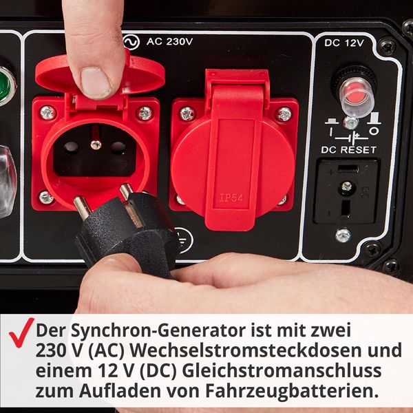 HECHT Stromaggregat GG 3300 Stromaggregat mit Wechselstrom und Gleichstromanschluss