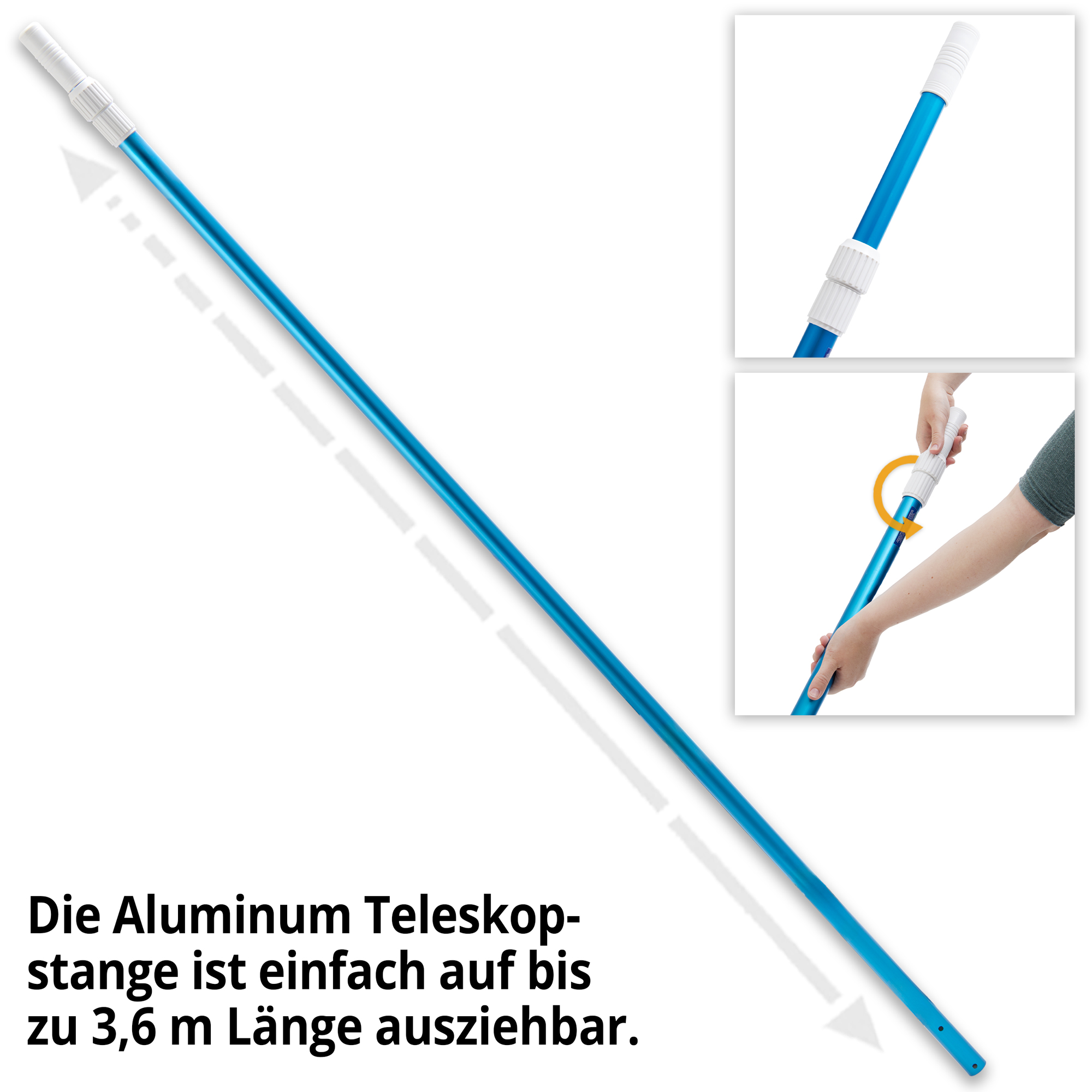 HECHT Poolkescher Set »060302 + 060402« mit Aluminium Teleskopstange