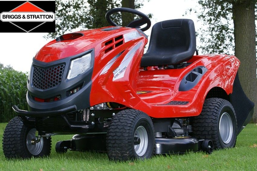 Rasentraktor Aufsitzmäher mit robustem Briggs and Stratton Motor und 102 cm Schnittbreite 