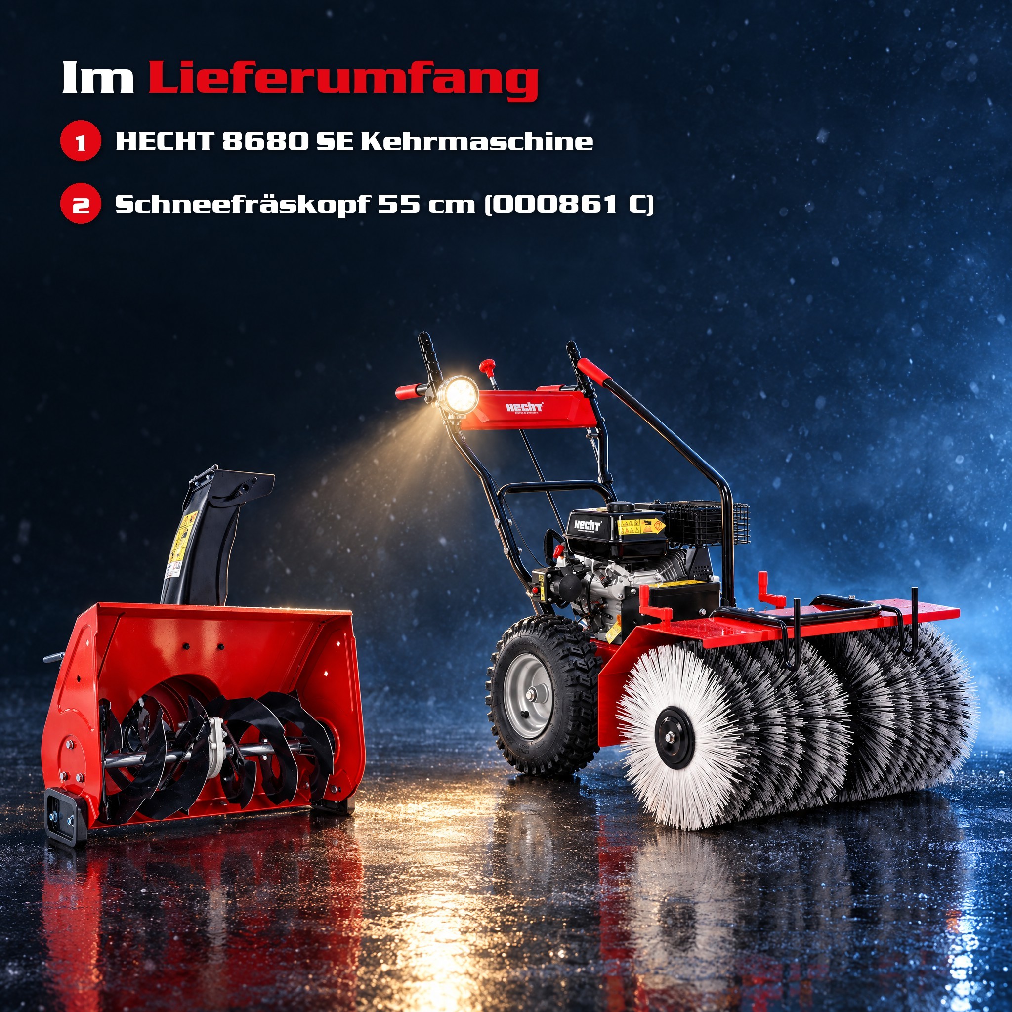 Kehrmaschine Benzin 8680 SE Set 3 (Dieses Bild wurde mit Hilfe von KI generiert.)