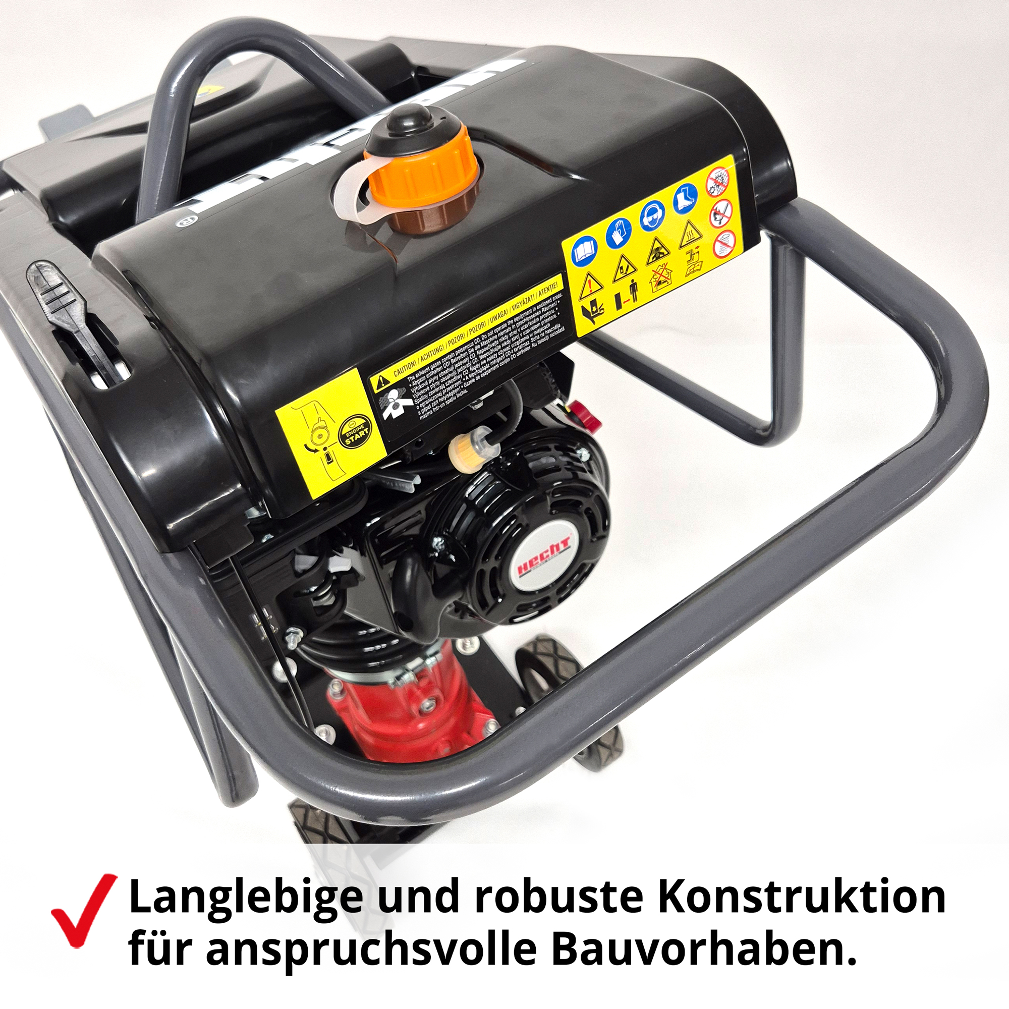 Hecht 1118 Benzin Stampfer mit langlebiger und robuster Konstruktion für anspruchvolle Bauvorhaben