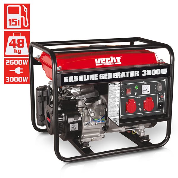 HECHT Stromaggregat GG 3300 Stromaggregat mit Benzin
