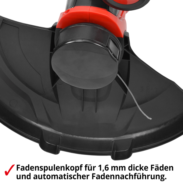 Akku Rasentrimmer mit automatischer Fadennachführung