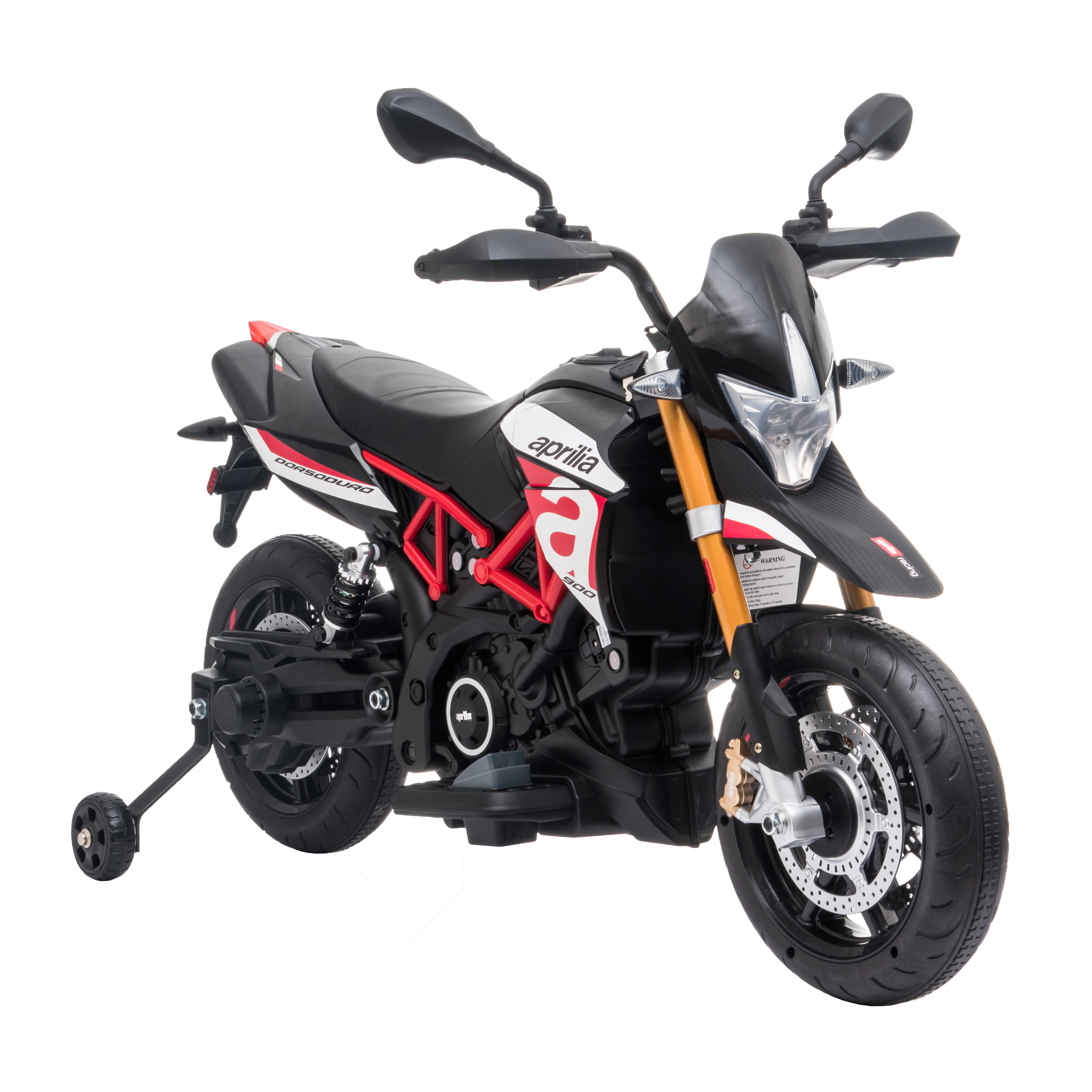 Kinder Motorrad APRILIA DORSODURO 900 Elektro mit authentischem Racing Look