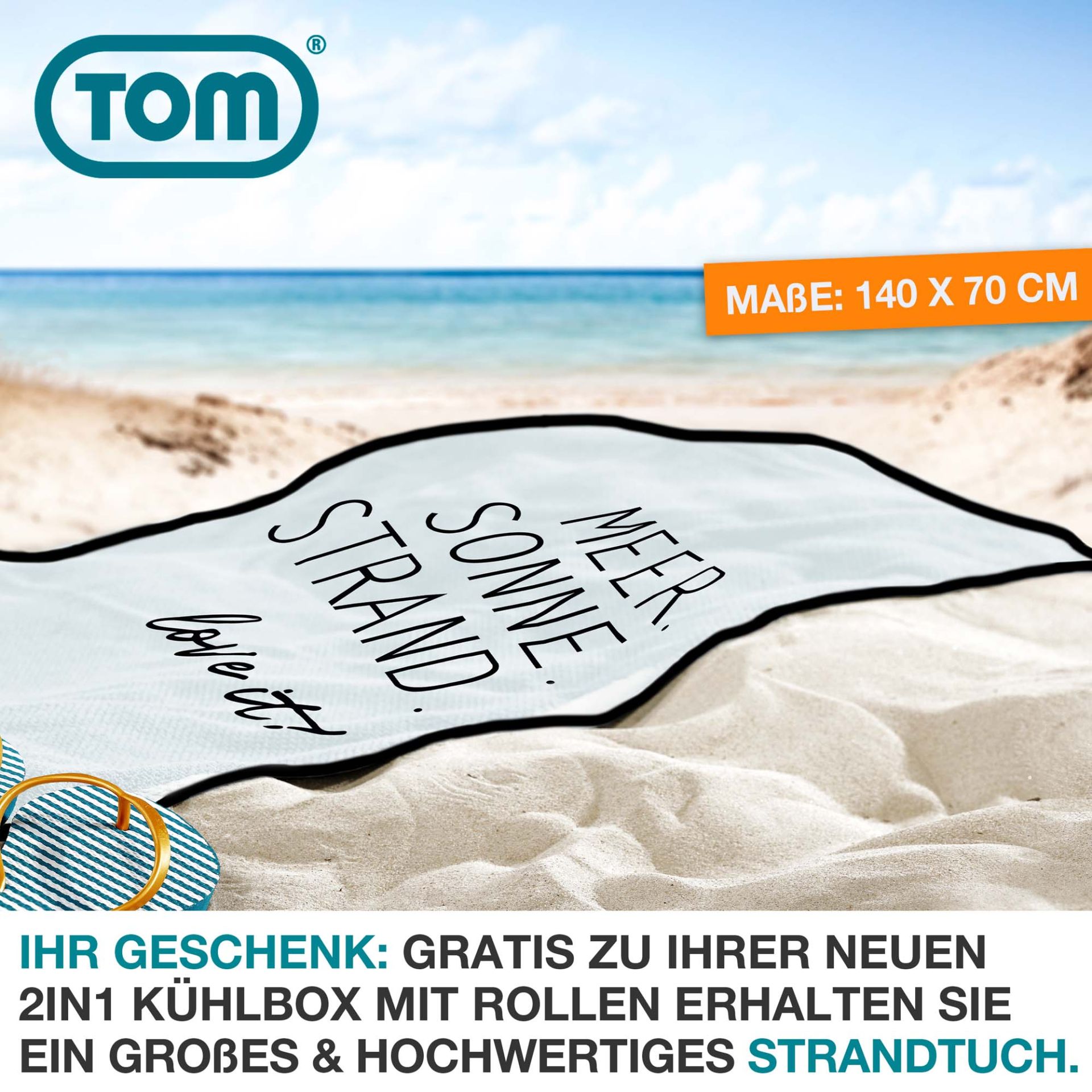 TOM Kühlbox CB-400; zusätzlich ein großes Strandhandtuch TOM Kühlbox CB-400; zusätzlich ein großes Strandhandtuch
