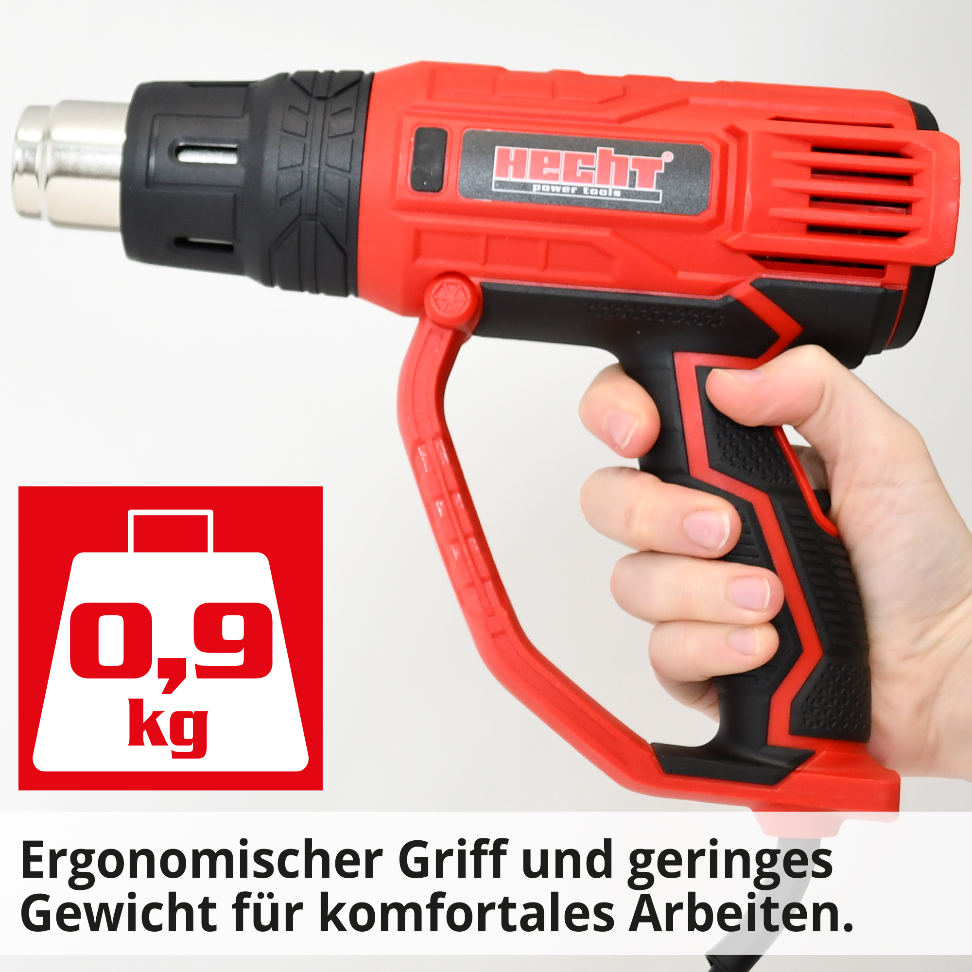 Heißluftfön von HECHT Heißluftgebläse 0,9 kg Gewicht