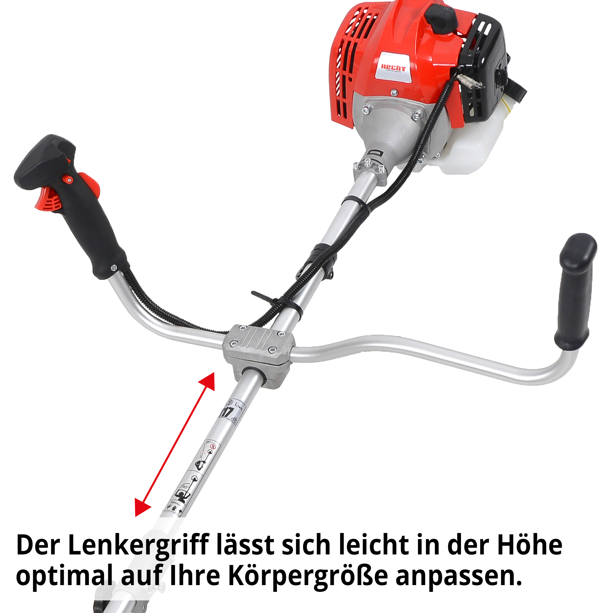 Hecht Benzin-Freischneider mit verstellbaren Lenkgriff für angenehmes arbeiten  Hecht Benzin-Freischneider mit verstellbaren Lenkgriff für angenehmes arbeiten