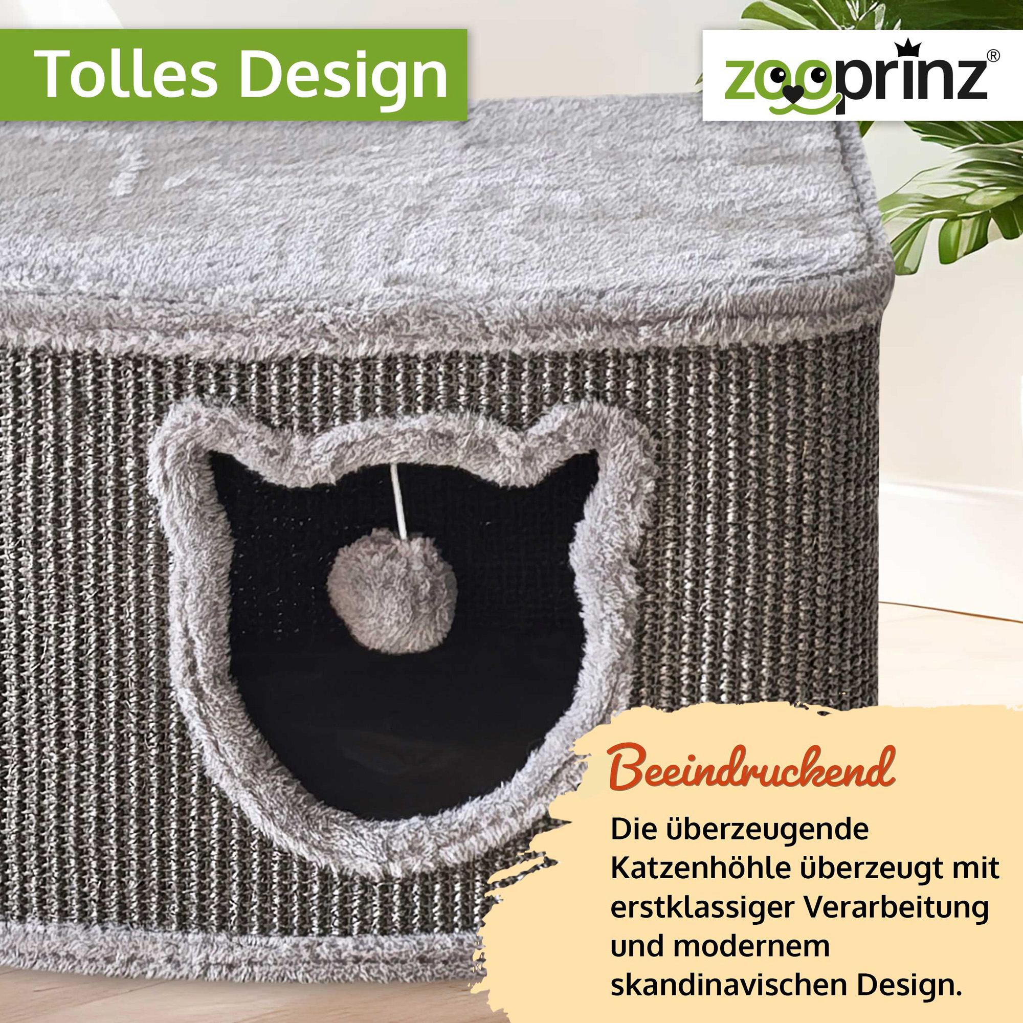 Katzenhaus Sisal; tolles skandinavisches Design  Katzenhaus Sisal; tolles skandinavisches Design