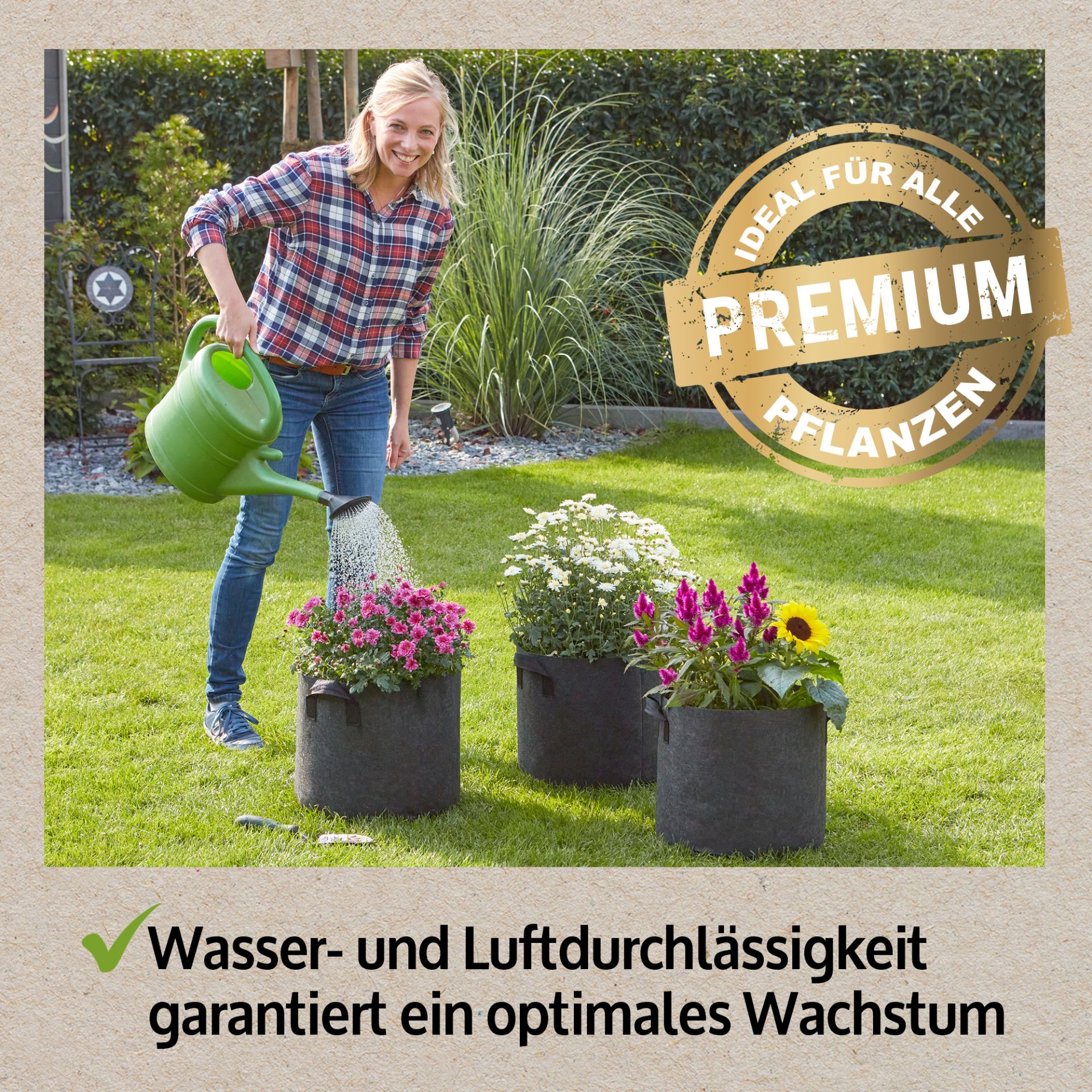  Pflanzsäcke; Wasser- und Luftdurchlässig