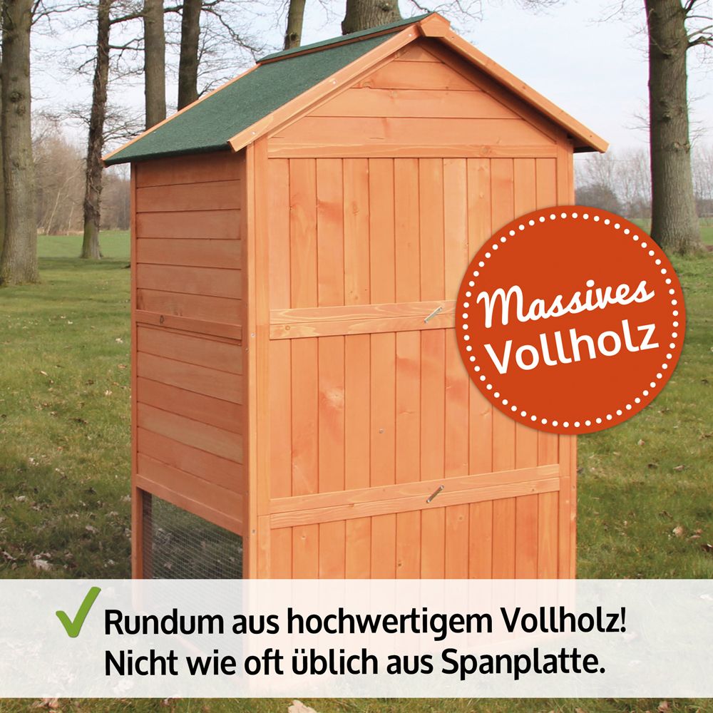 zooprinz Hasenstall Jumbo Aus massivem und hochwertigem Vollholz 