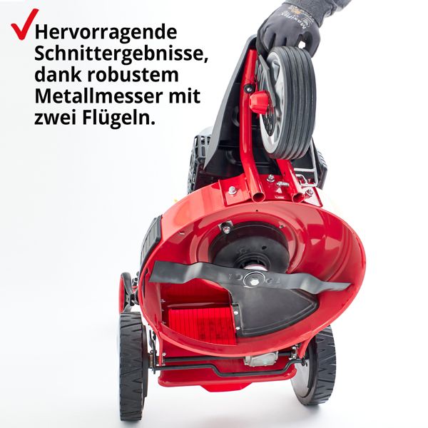 HECHT 3-Rad Benzin Rasenmäher »5483 SWE« Benzin Rasenmäher mit starkem Metallmesser