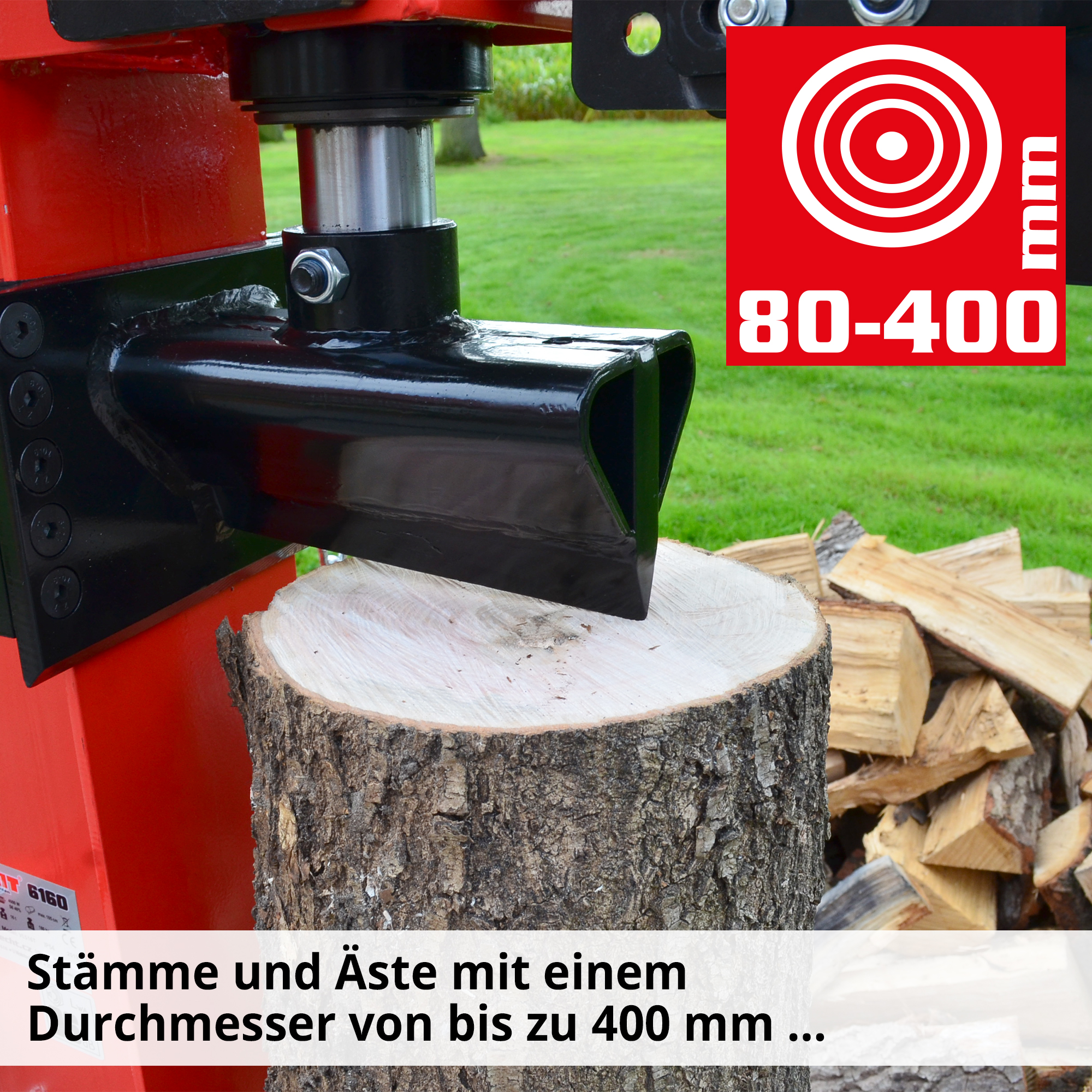 HECHT Hydraulikspalter 6160 Hydraulikspalter geeignet für Äste mit hohem Durchmesser