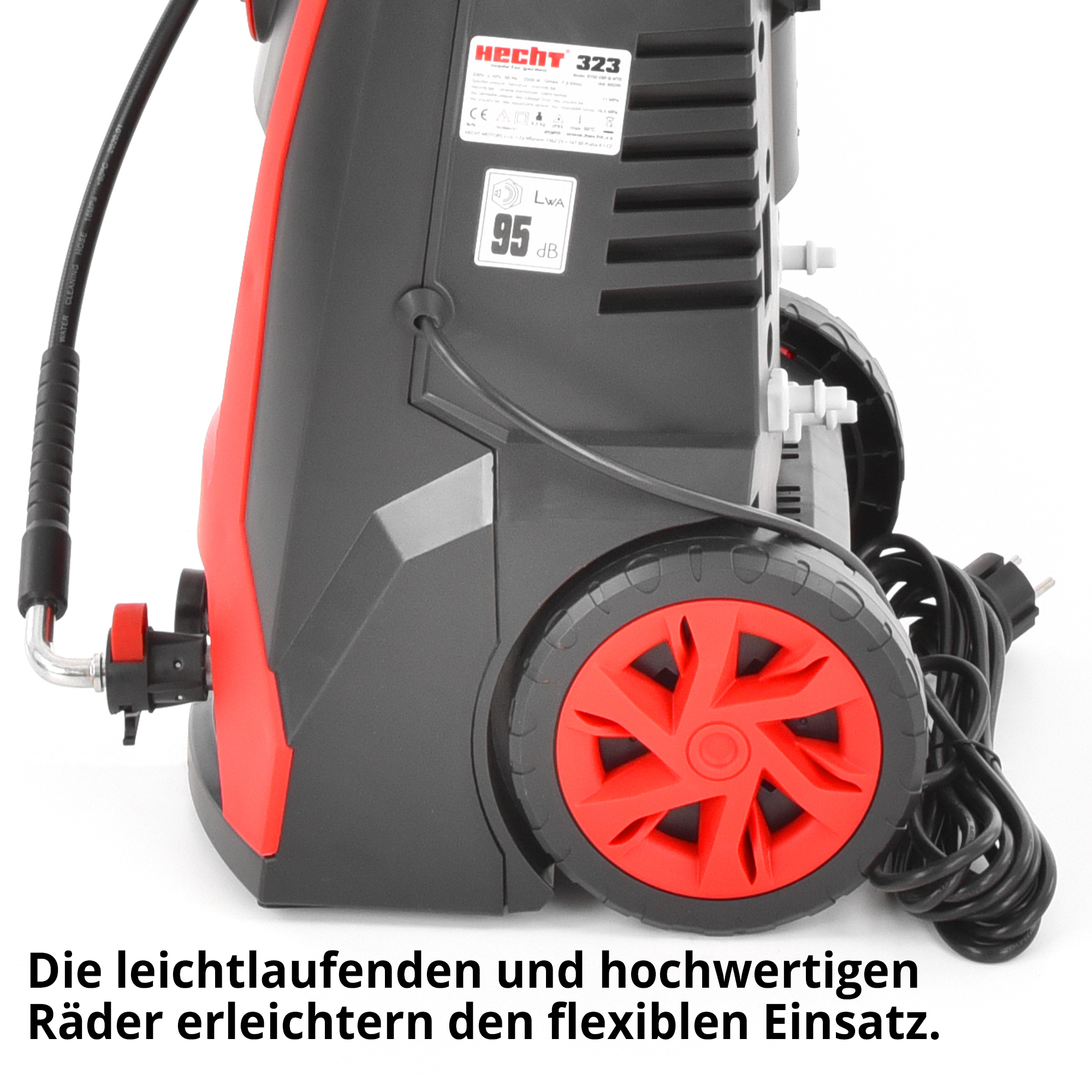 HECHT Hochdruckreiniger »323« Elektrischer Hochdruckreiniger mit leichtlaufenden Radern