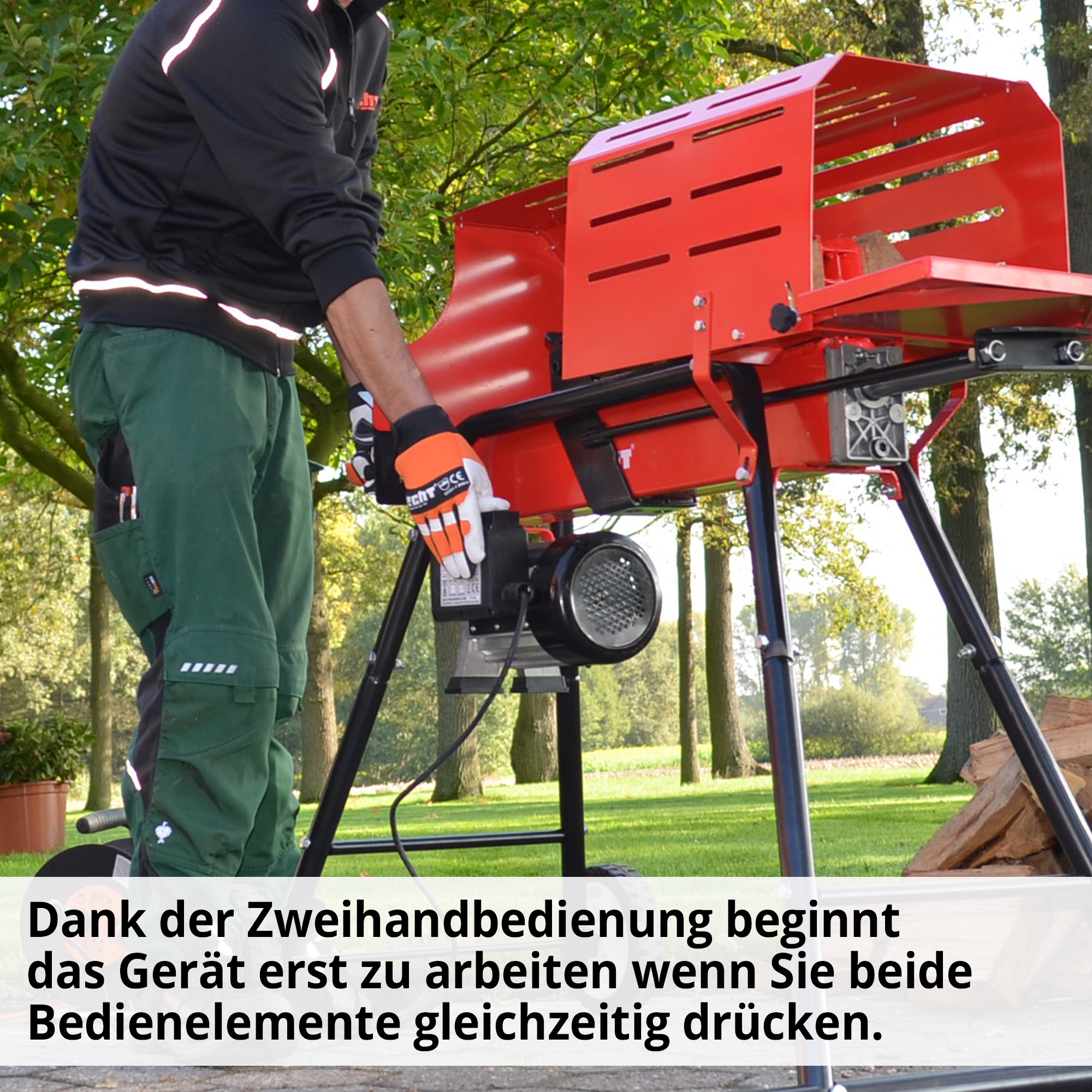 HECHT Hydraulikspalter 676 Hydraulikspalter mit Sicherheitsmechanismus