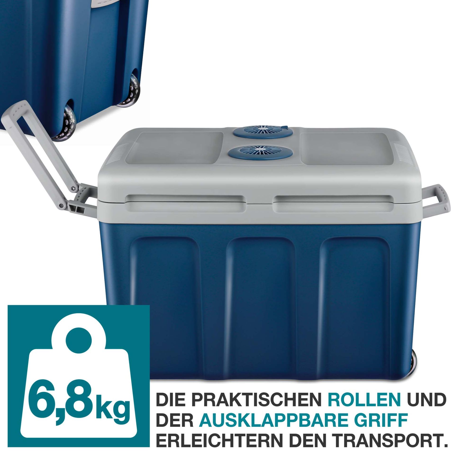 TOM Kühlbox CB-400; mit Rollen und ausklappbarem Griff