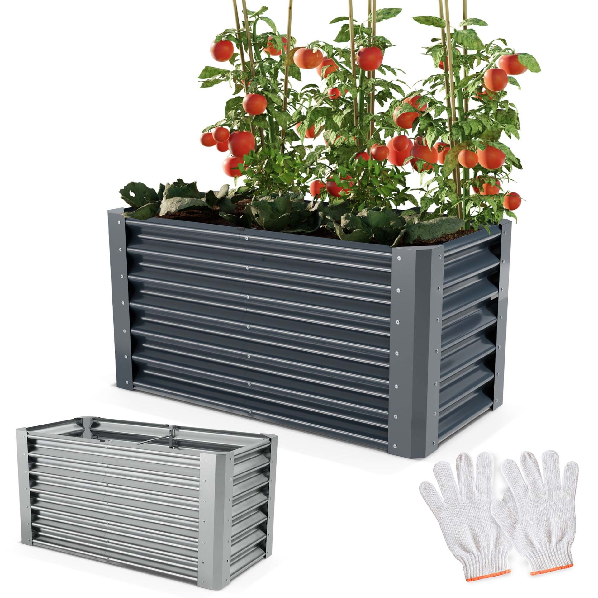 Hochbeet Stahl Anthrazit L - mit robuster Konstruktion