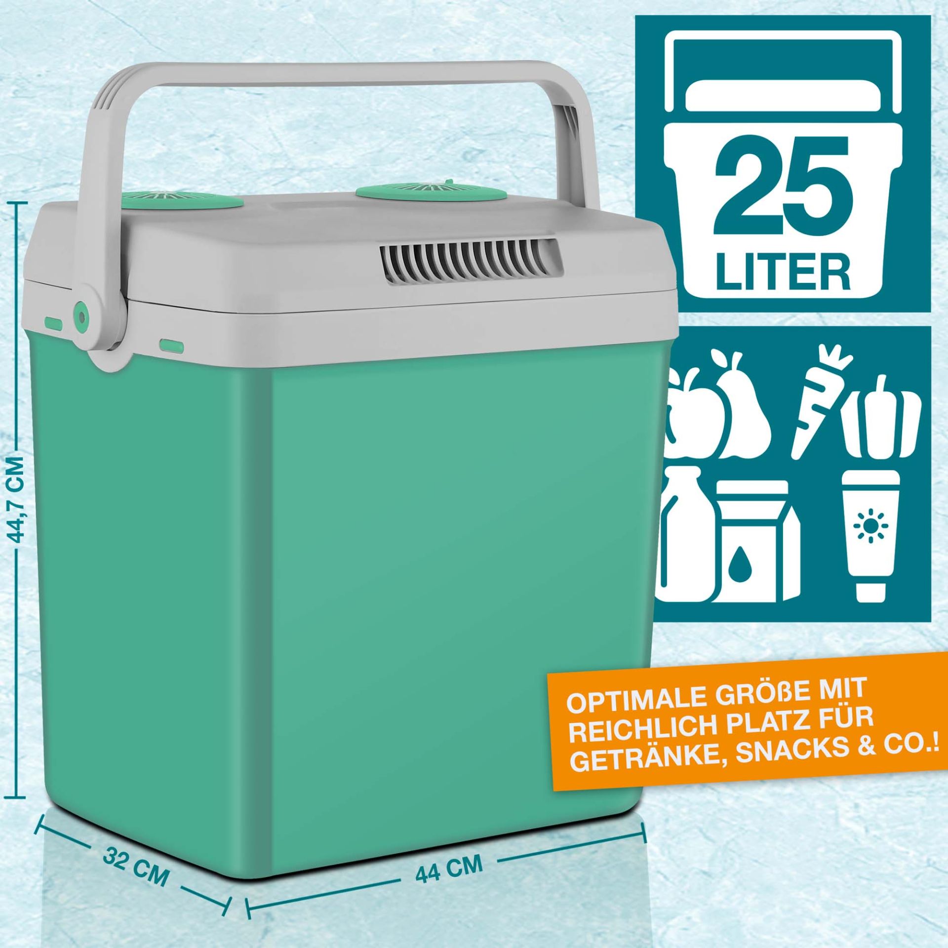 TOM Kühlbox CB-250; 32 x 44 x 44,7 Zentimeter, 25 Liter