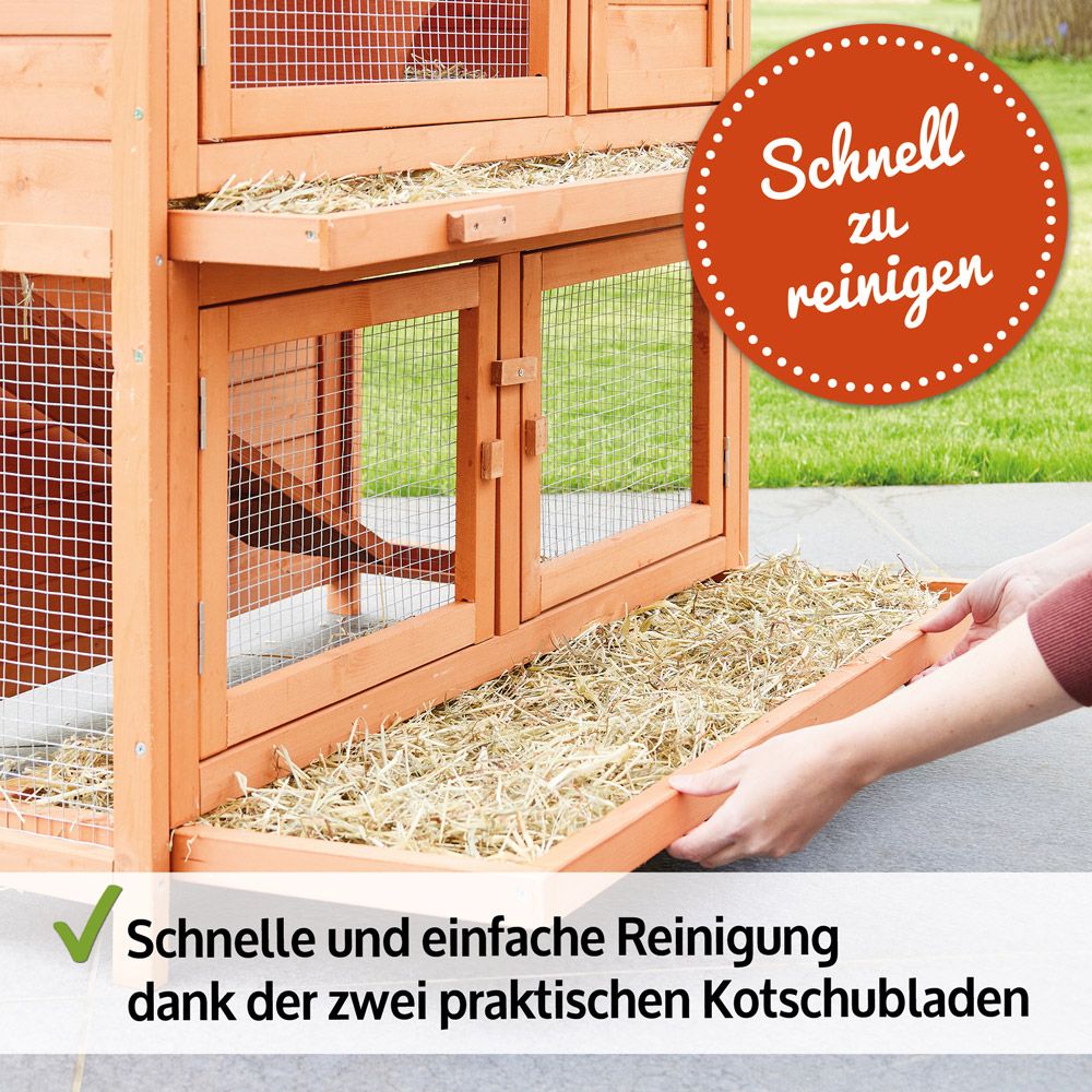 zooprinz Hasenstall Mukkel Kotschublade einfaches und schnelles Reinigen 