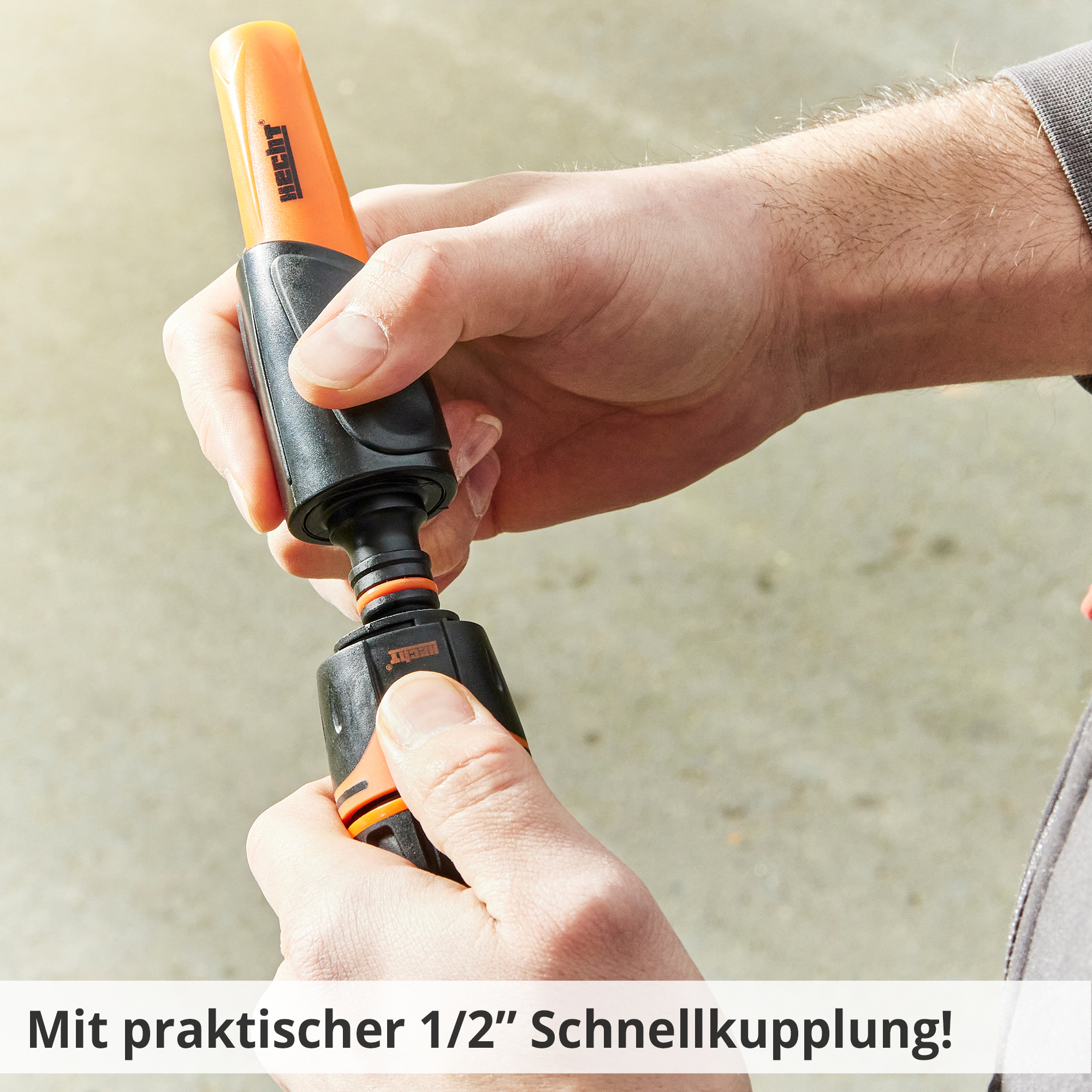 Hecht 08667 Wand-Schlauchtrommel mir praktischer 1/2 Schnellkupplung