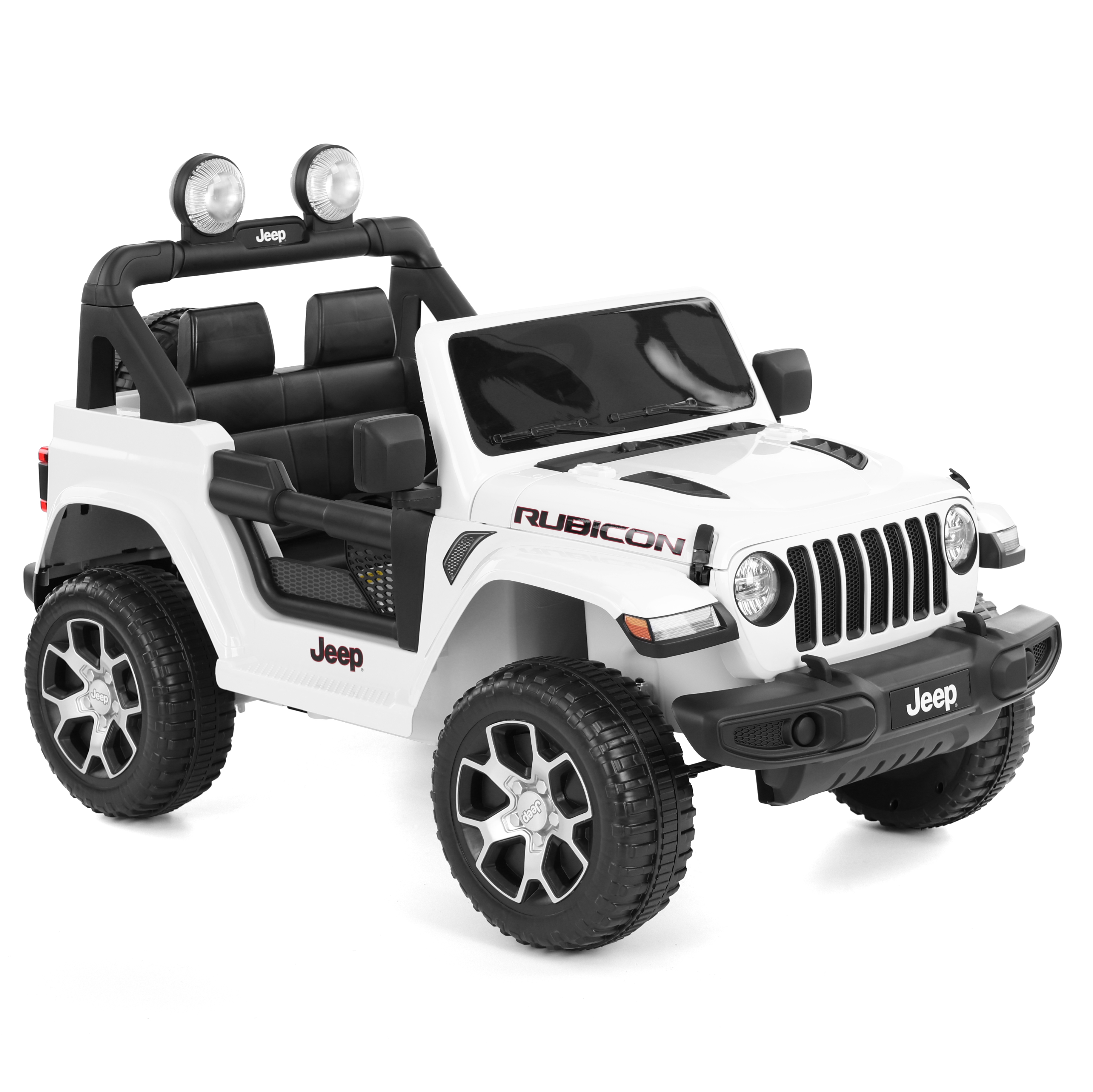 Kinderauto HECHT Jeep Wrangler Rubicon Weiß mit originalgetreuem Jeep Design