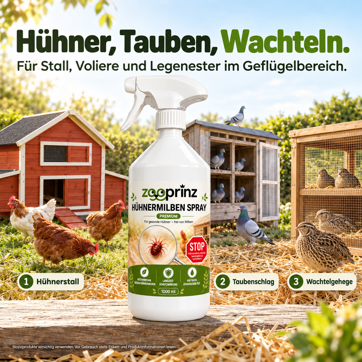 Milbenschutz Geflügel: Für Ställe, Volieren und Legenester (Dieses Bild wurde mit Hilfe von KI generiert.)