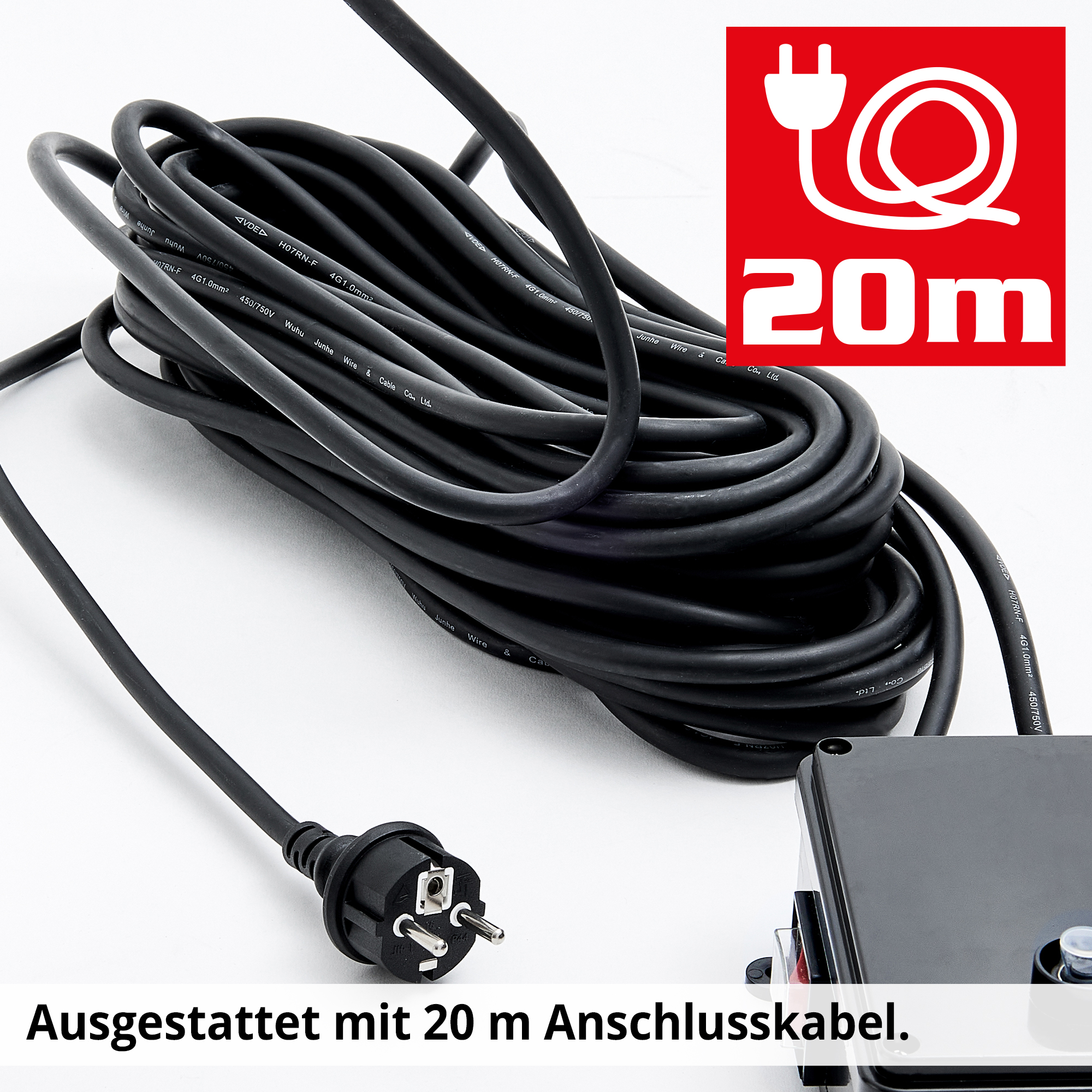 Rohrpumpe; Mit 20 Meter Anschlusskabel