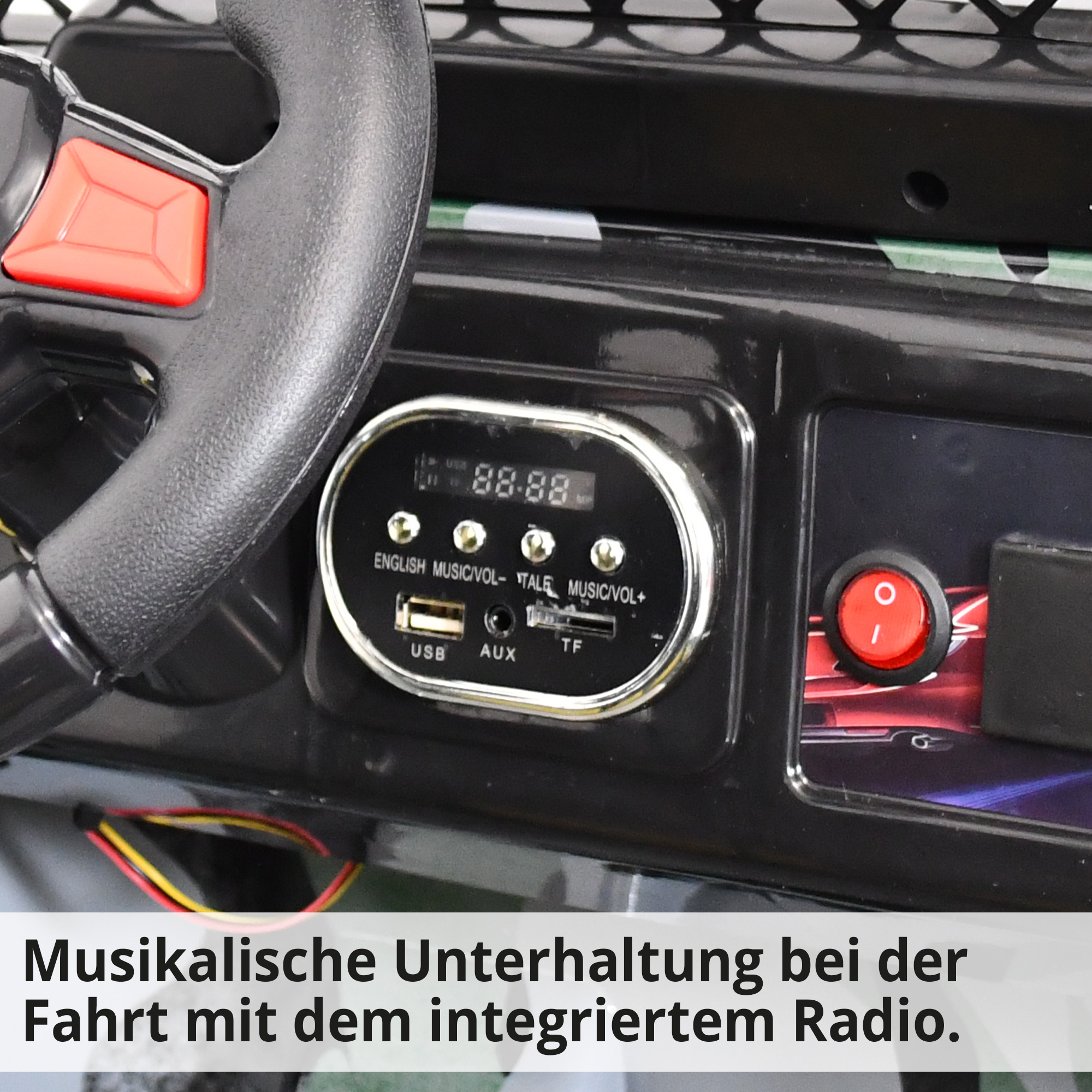 HECHT Kinder Elektroauto Jeep 56185 mit echtem Radio