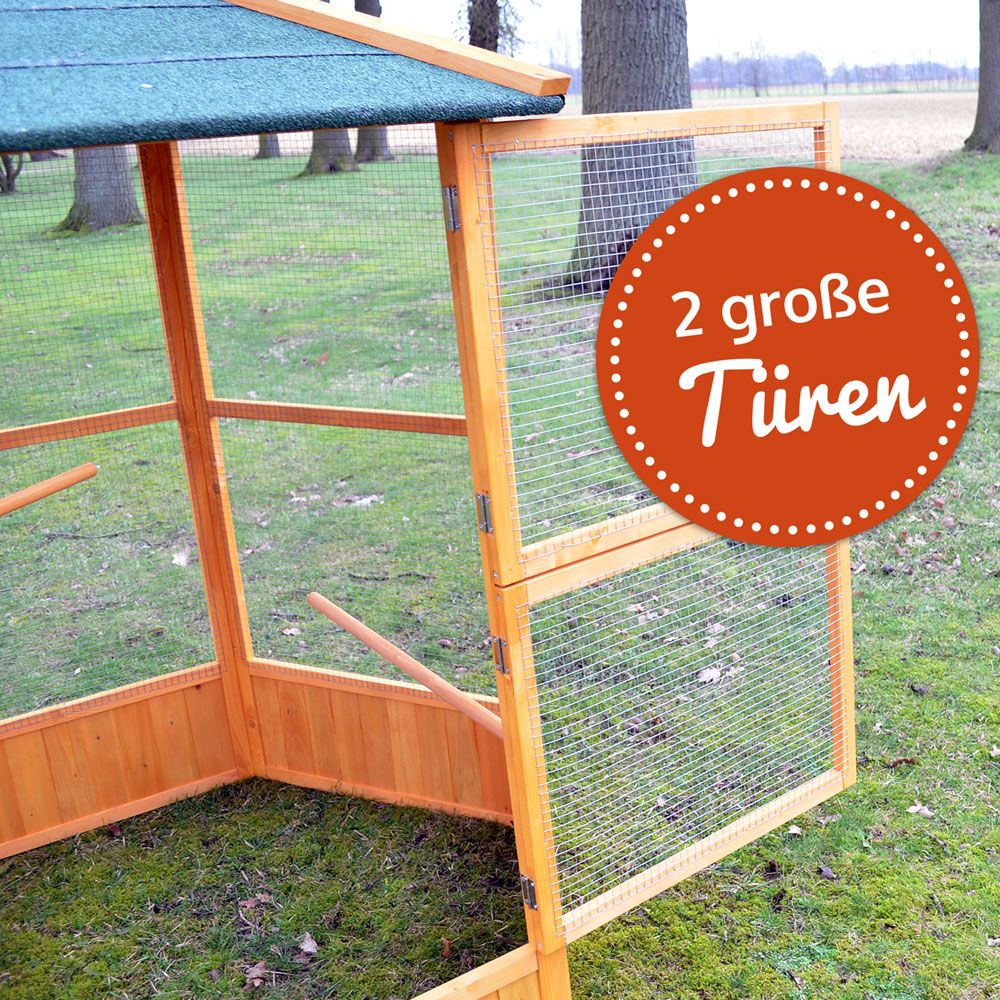 zooprinz Vogelvoliere Maxi zwei große Türen für einfachen Zugang  zooprinz Vogelvoliere Maxi zwei große Türen für einfachen Zugang