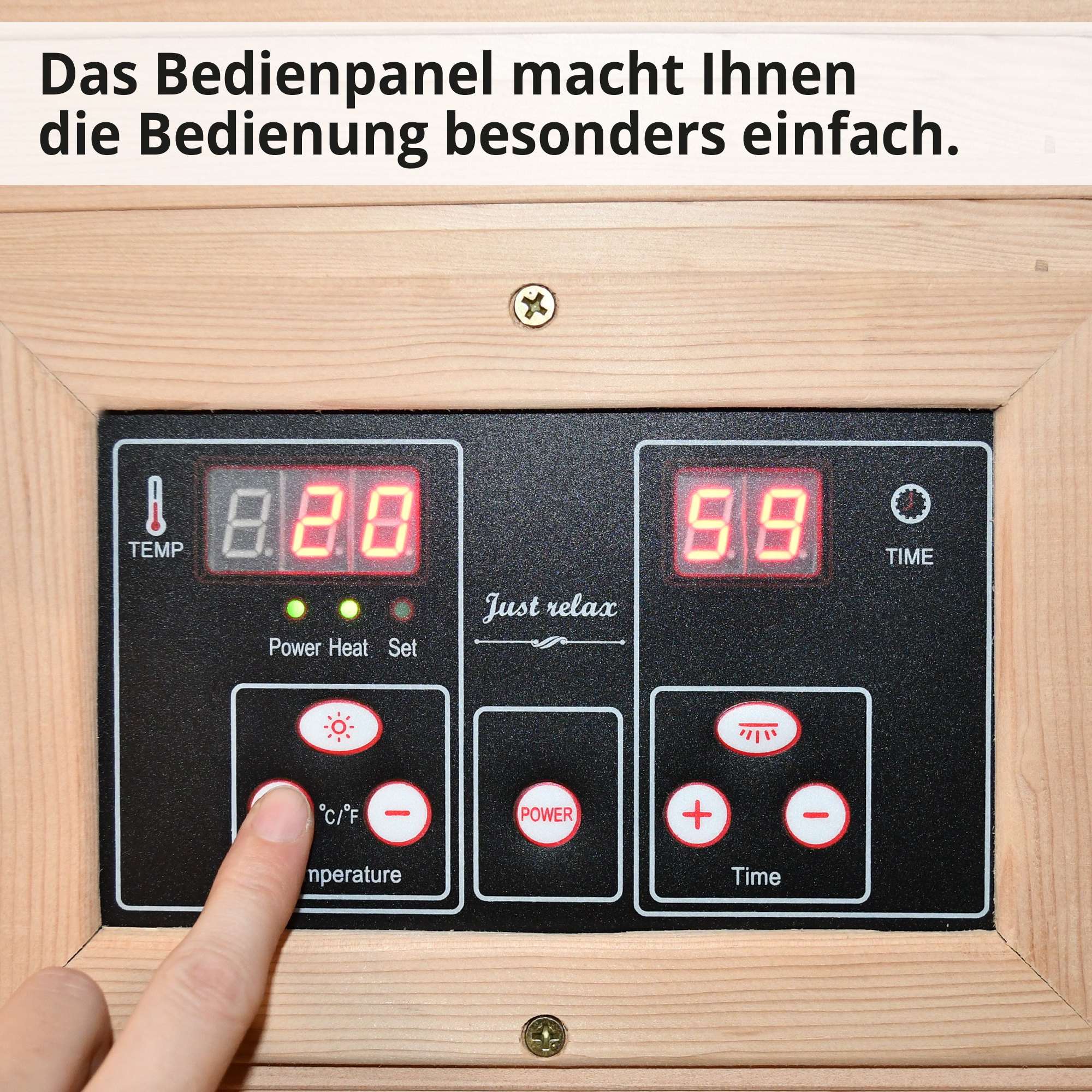 HECHT Infrarotsauna »ACTIVE« Infrarotsauna mit intuitivem Bedienpanel