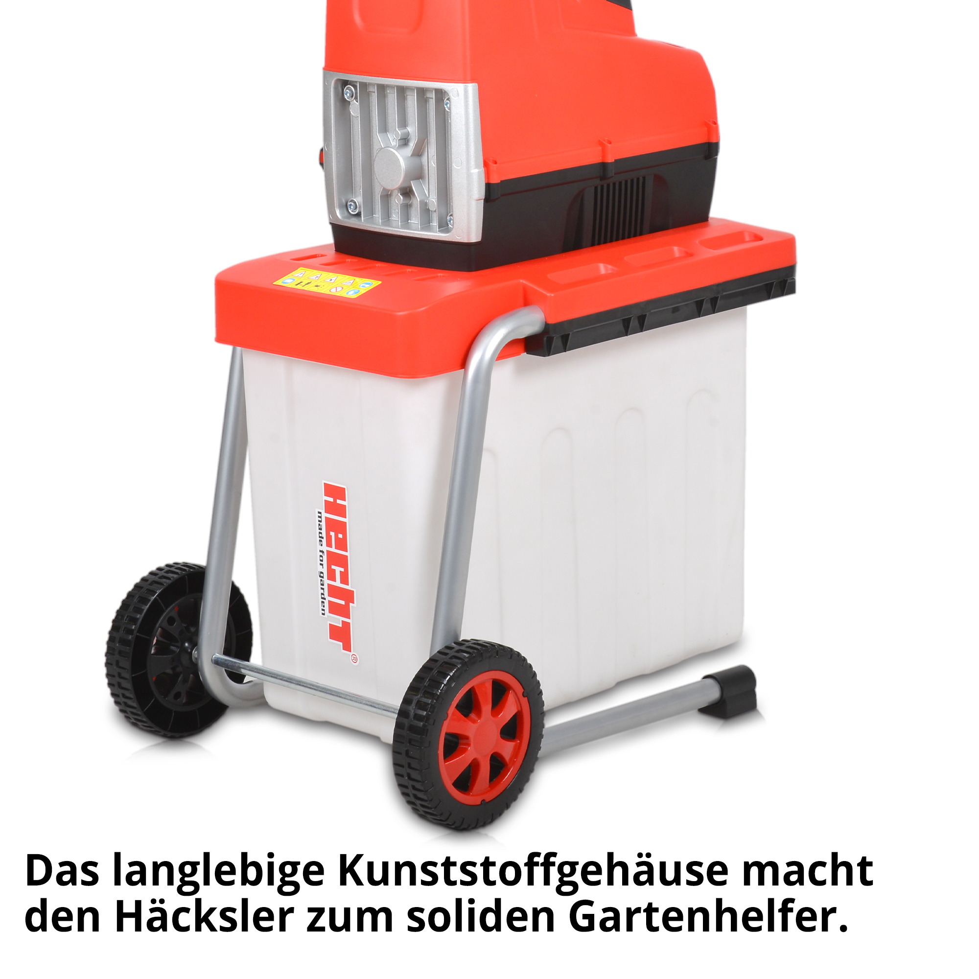 Gartenhäcksler; langlebiges Kunststoffgehäuse