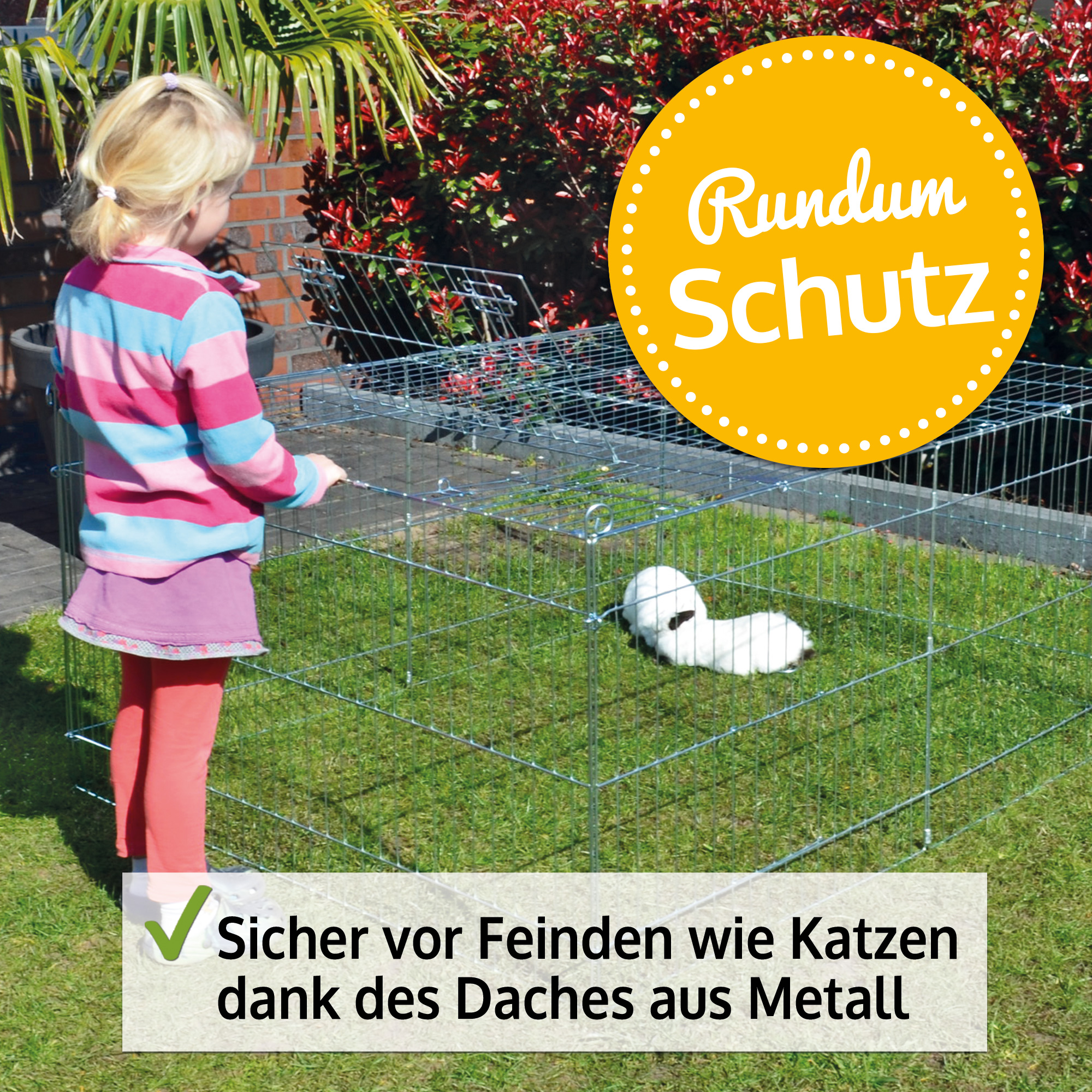 Kleintiergehege aus verzinktem Metall – wetterfest und besonders langlebig