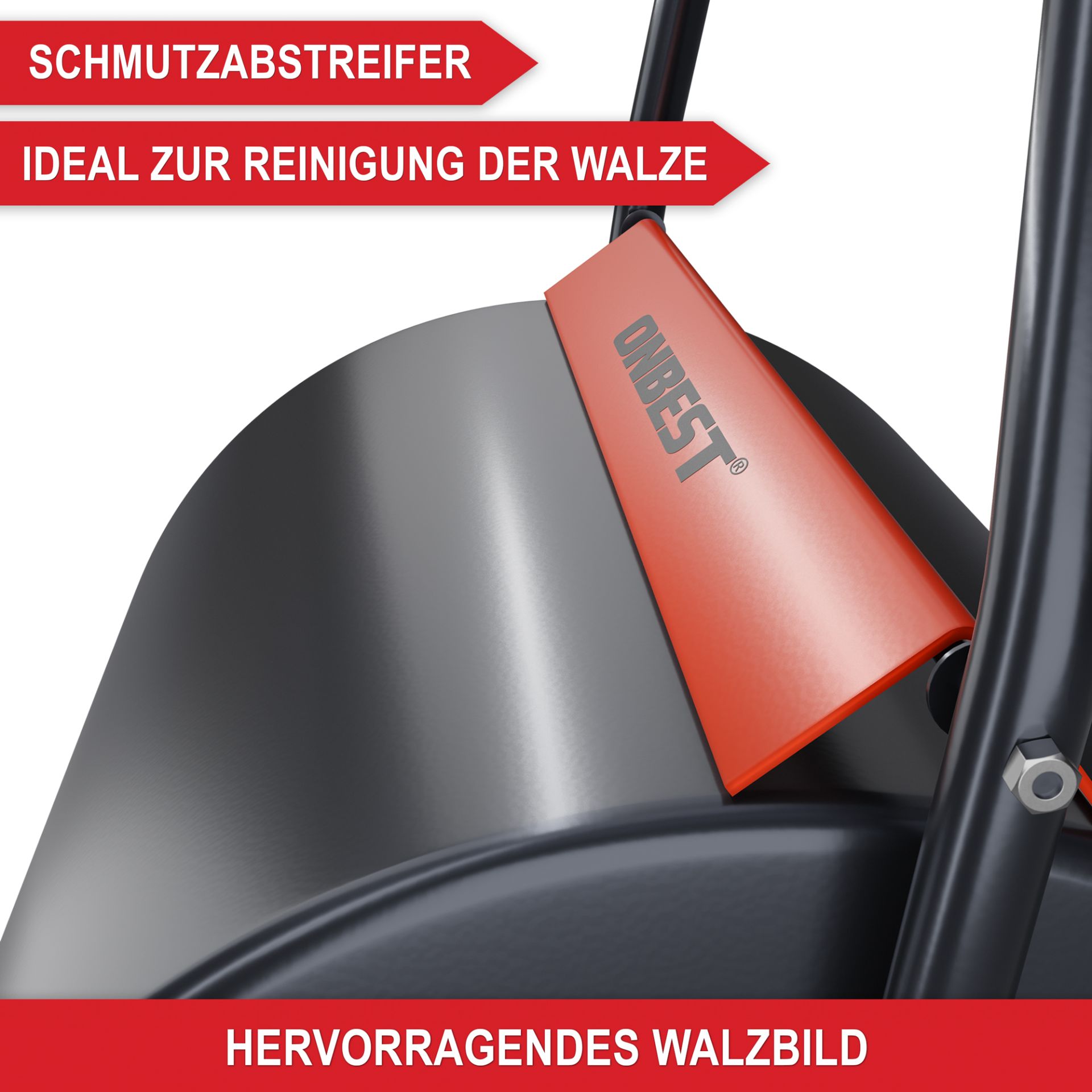 Gartenwalze - Mit Schmutzabstreifer, Ideal zur Reinigung der Walze