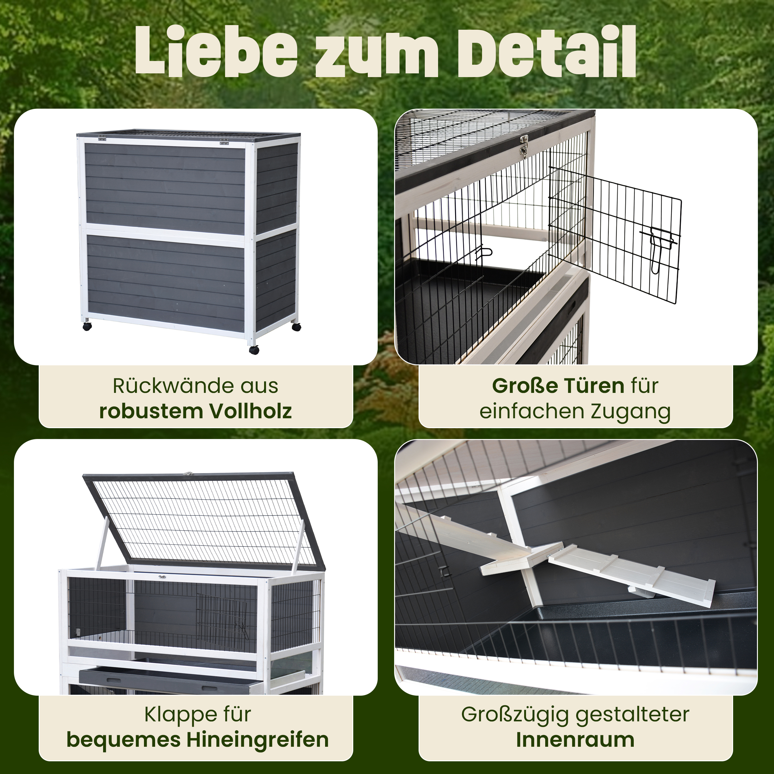 Hasenstall Outdoor zooprinz Oskar stabil, wetterfest und langlebig
