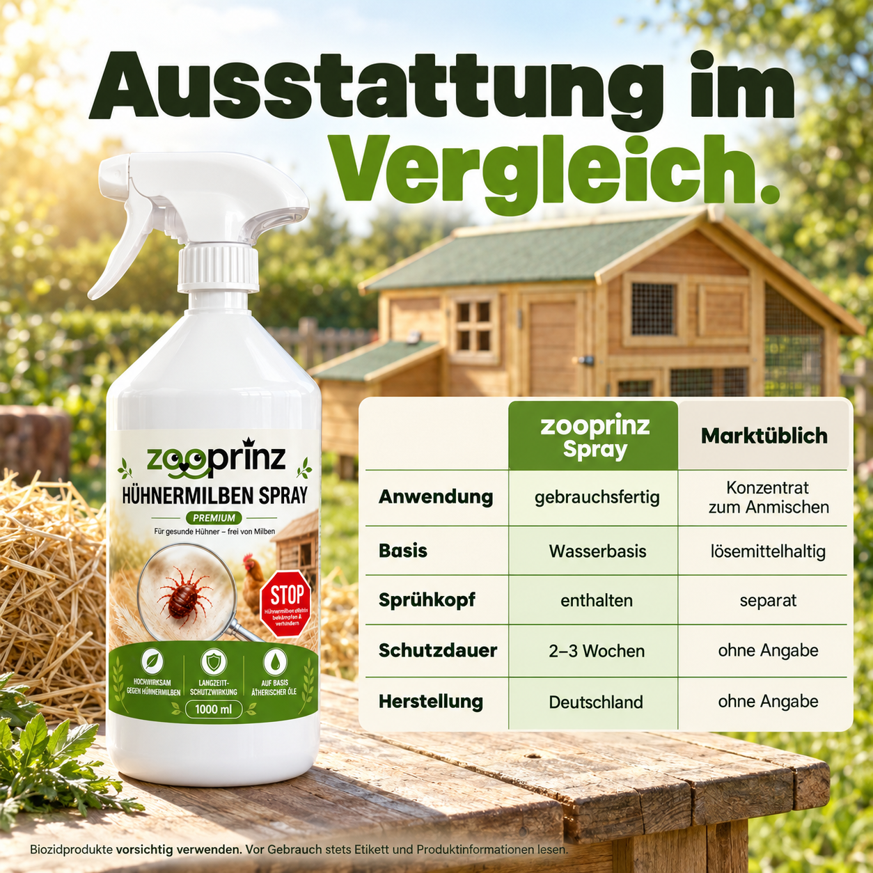 Milbenspray im Vergleich: zooprinz punktet mit fertiger Lösung (Dieses Bild wurde mit Hilfe von KI generiert.)
