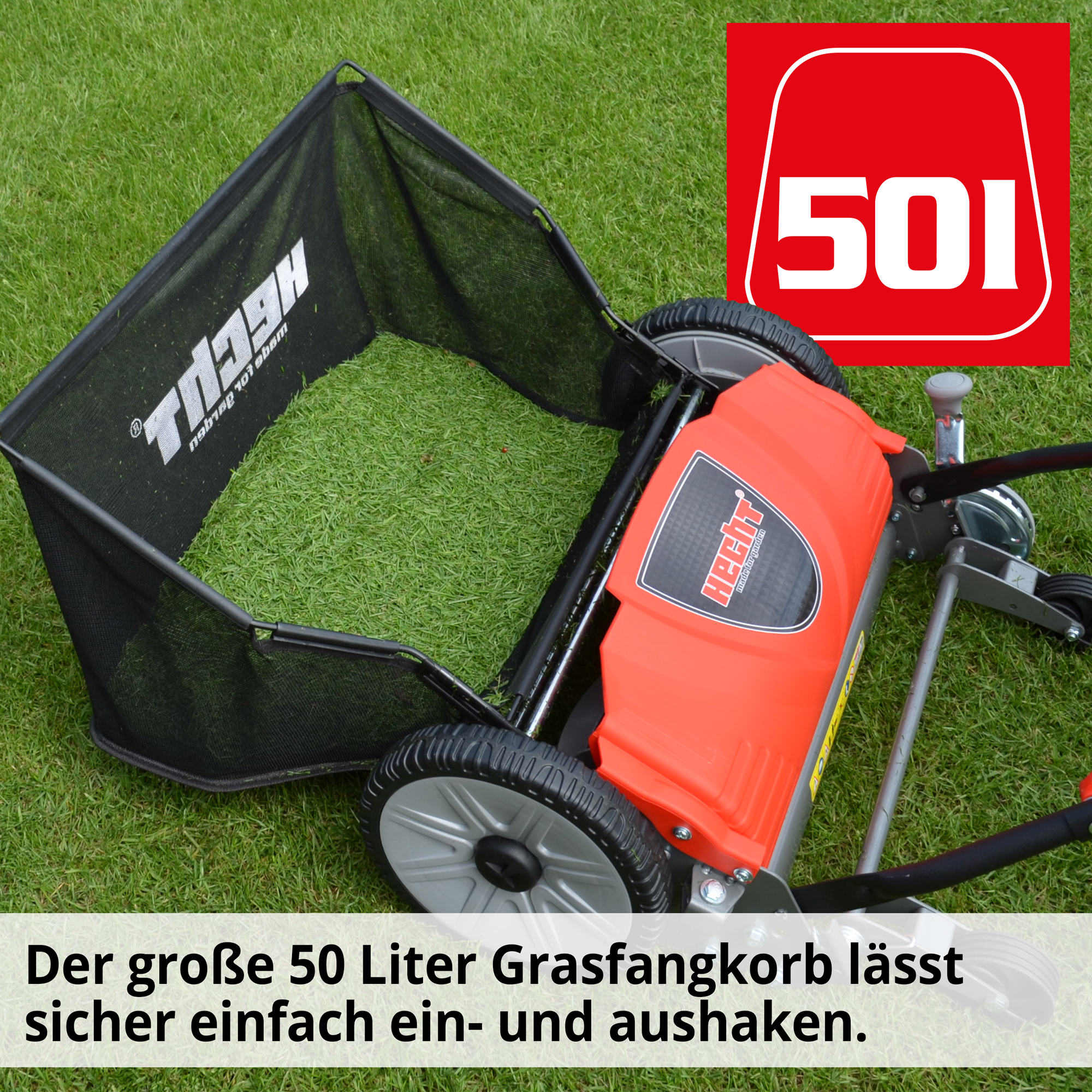 HECHT Spindelmäher »514« Spindelmäher mit großem Fangkorb