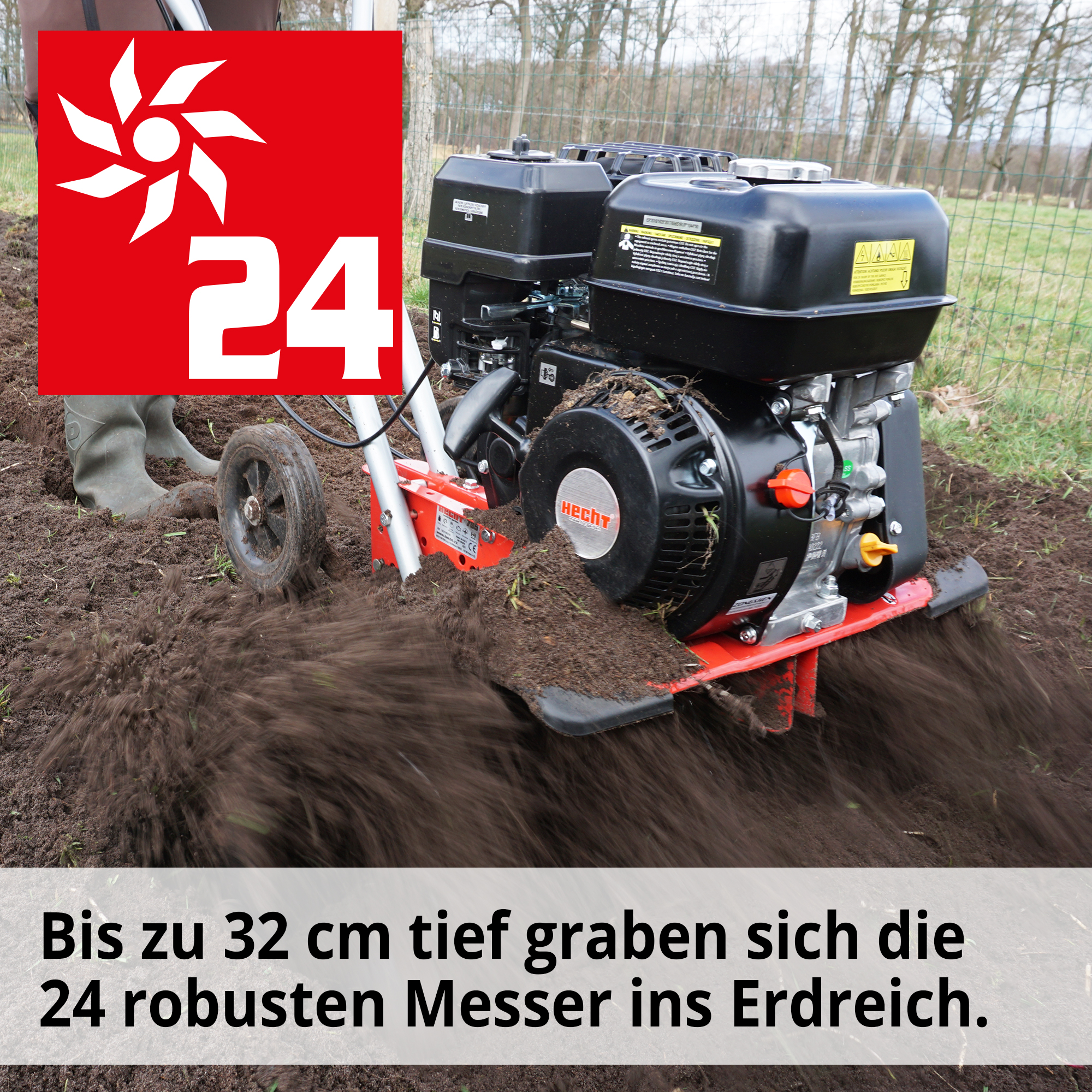 HECHT Benzin Gartenhacke »785« Gartenhacke mit langen robusten Messern