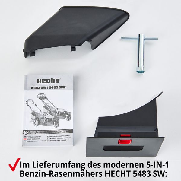 HECHT 3-Rad Benzin Rasenmäher »5483 SW« Benzin Rasenmäher mit einfacher Anleitung 
