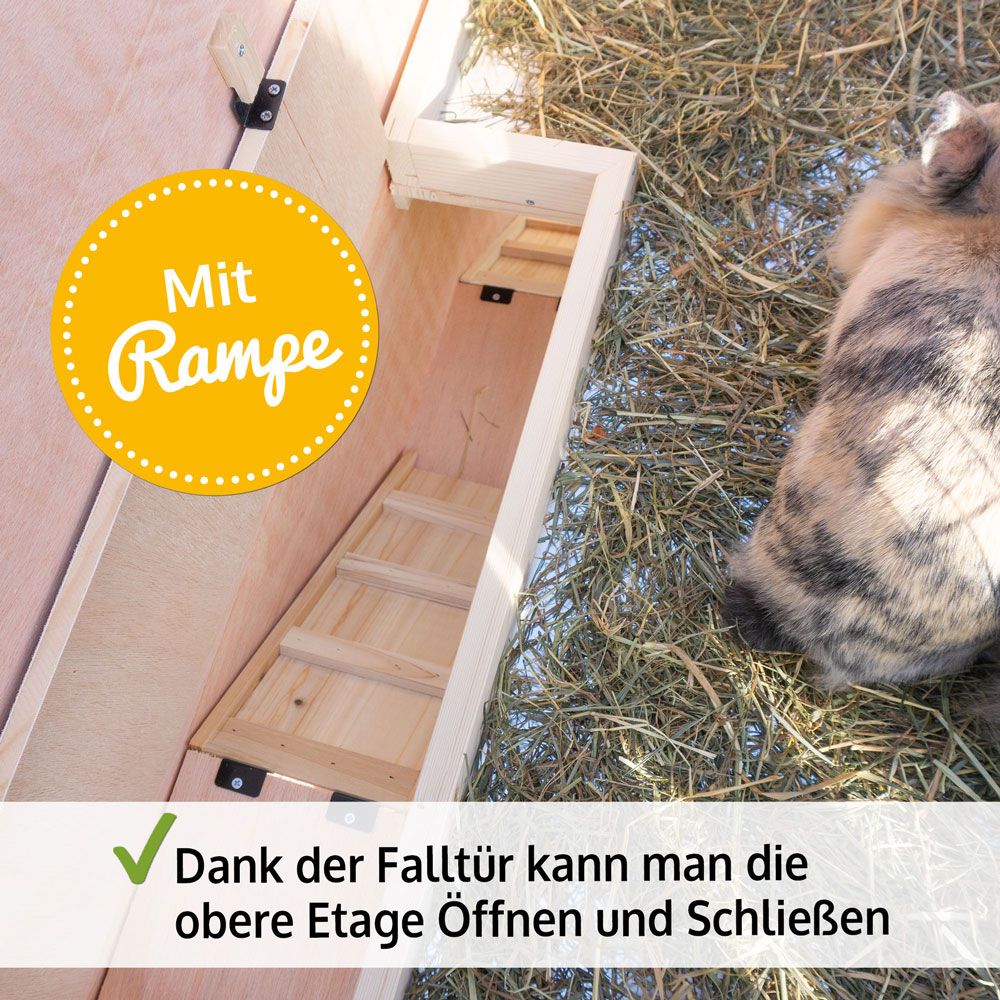 zooprinz Hasenstall Knuffel mit praktischer Rampe