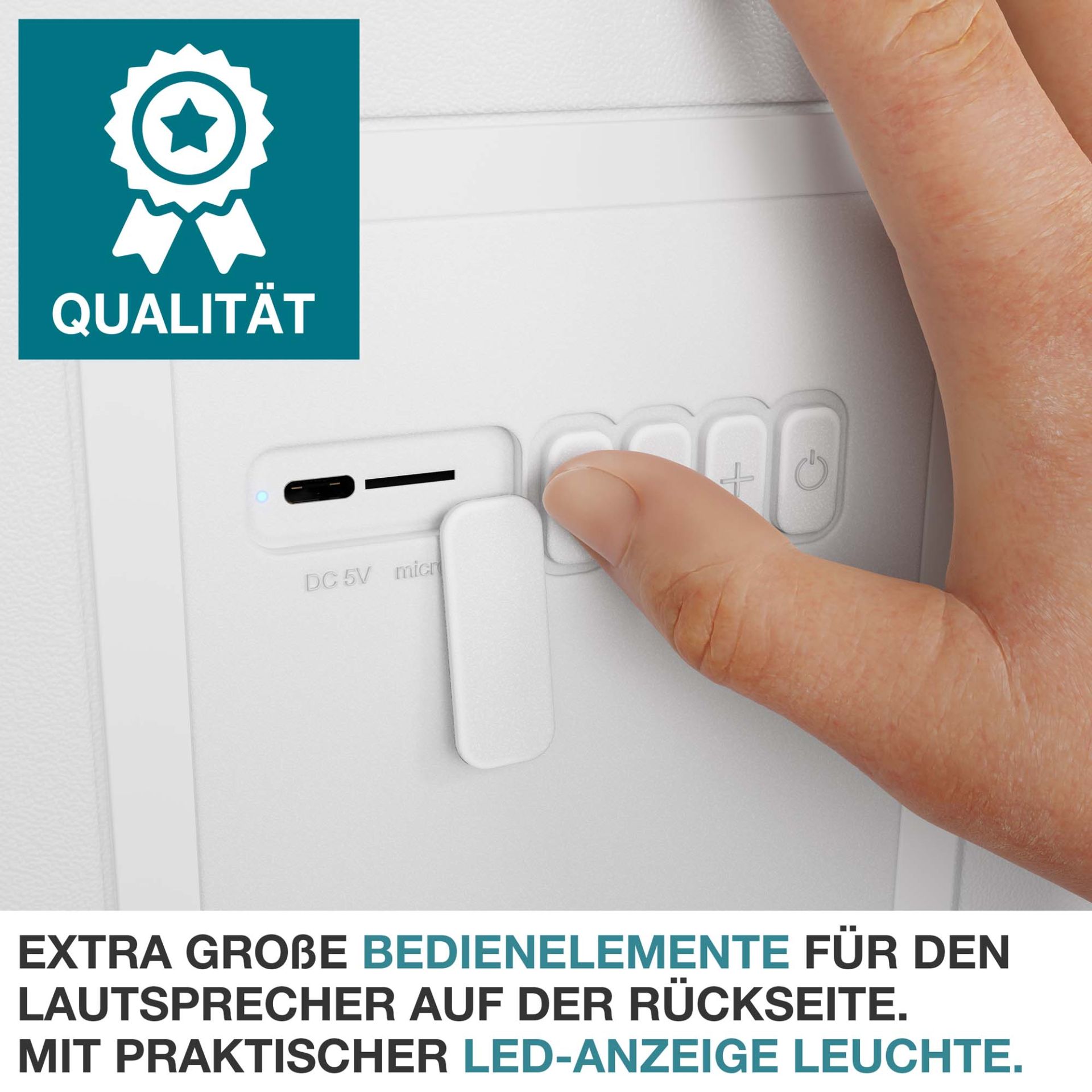 TOM Musikkühlbox CB-210; Große Bedienelemente und LED-Anzeige