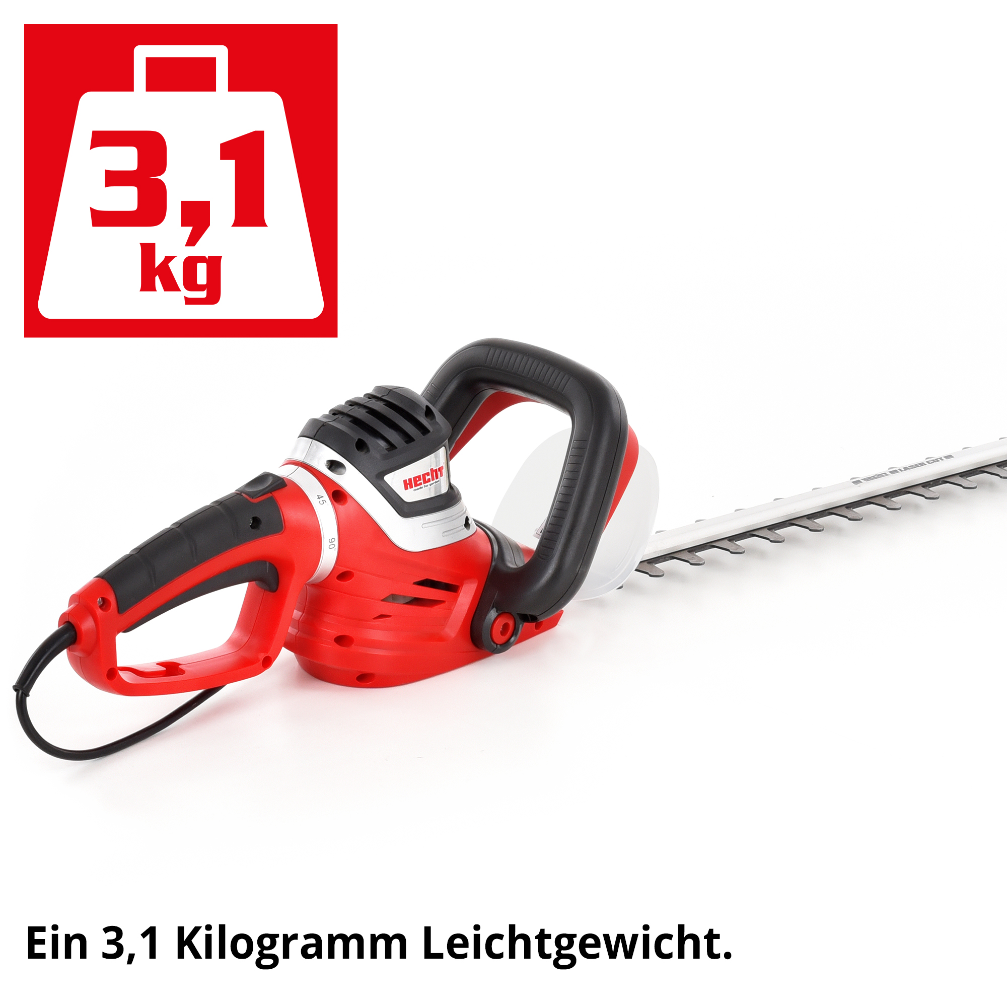 Elektro-Heckenschere mit nur 3 Kg Gewicht Ideal für Lange arbeiten  Elektro-Heckenschere mit nur 3 Kg Gewicht Ideal für Lange arbeiten