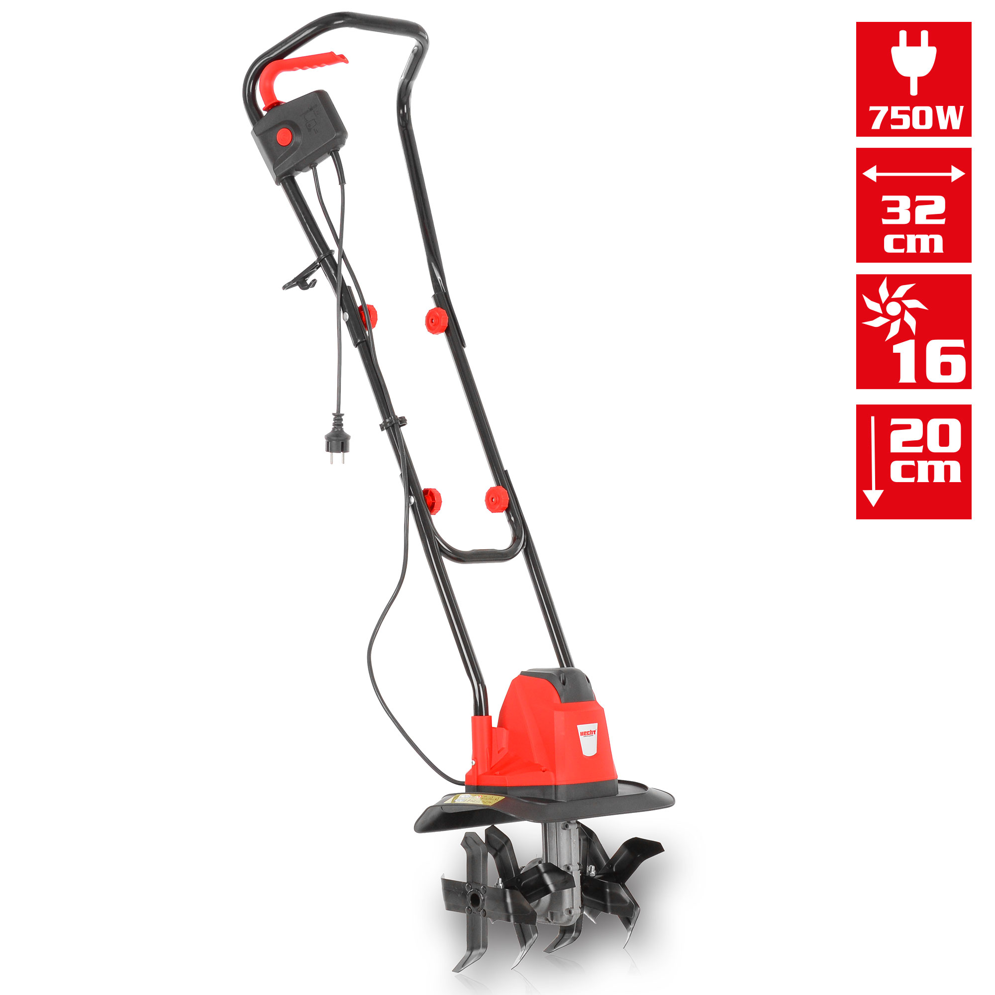 Gartenhacke; Betrieb über eine 230 - 240 V Stromversorgung