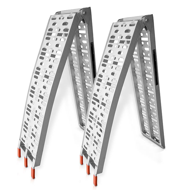 Auffahrrampen klappbar – 2 faltbare Aluminiumrampen mit Rutschschutz und hoher Tragfähigkeit
