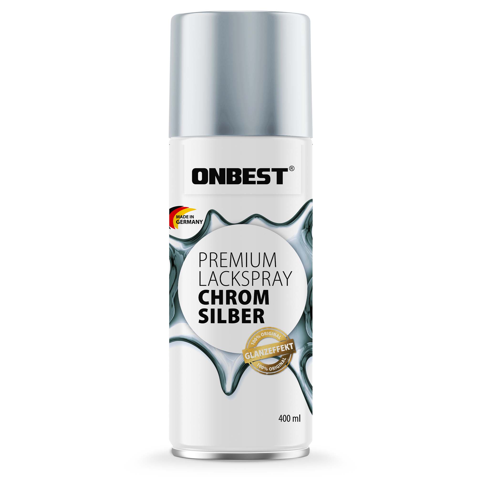 Premium Lackspray Chrom Silber für glänzende Oberflächen